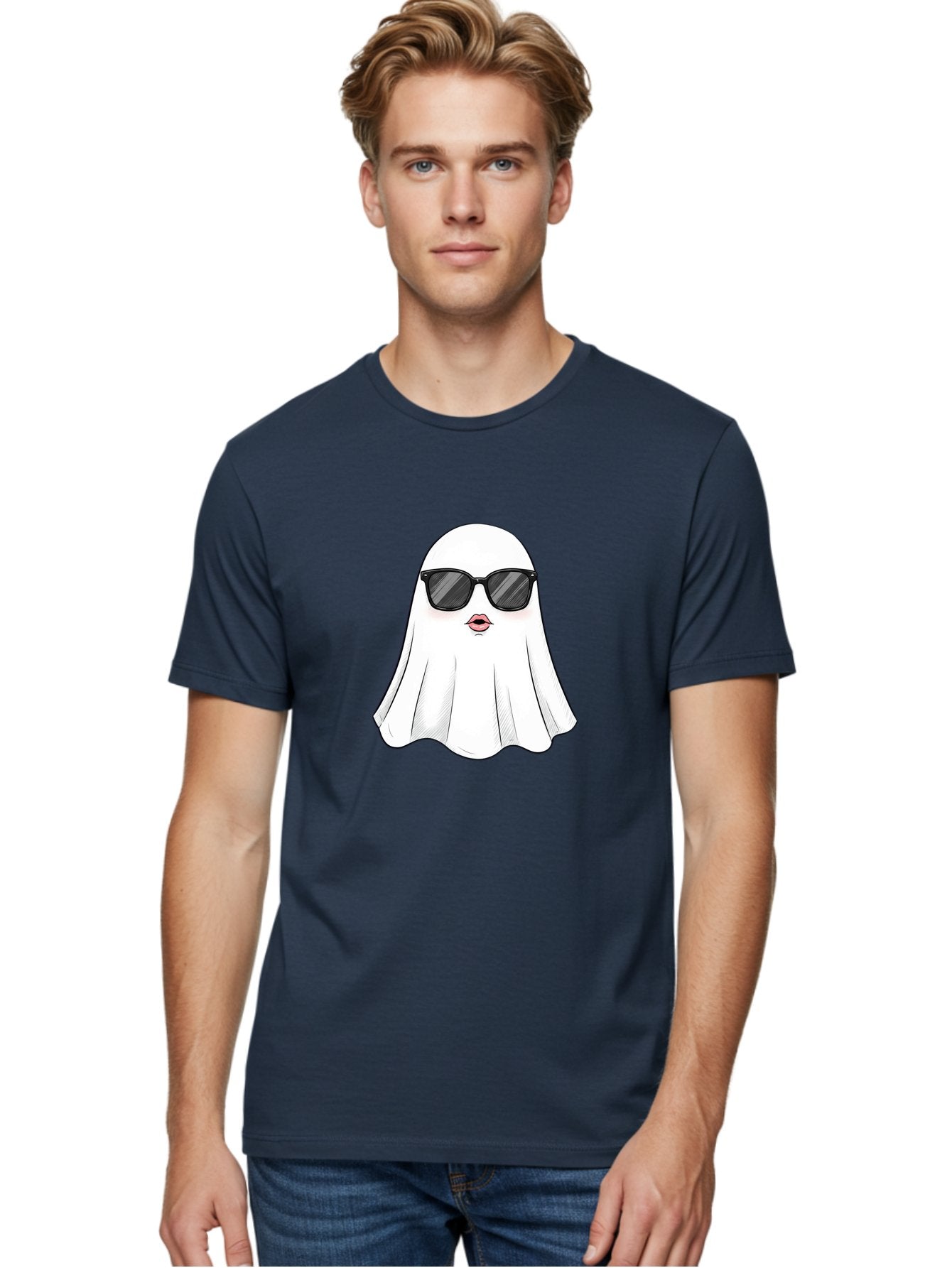 Ghost-Sunglasses-2 Men'S Graphic Tee, 100% Cotton, Comfortable Casual Summer Wear, Machine Washable, Vintage Camera, Old Camera, Antique Camera, Black Camera, Classic Photography, Photography Equipment, Nostalgic Device, Film Camera, Bak669 21
