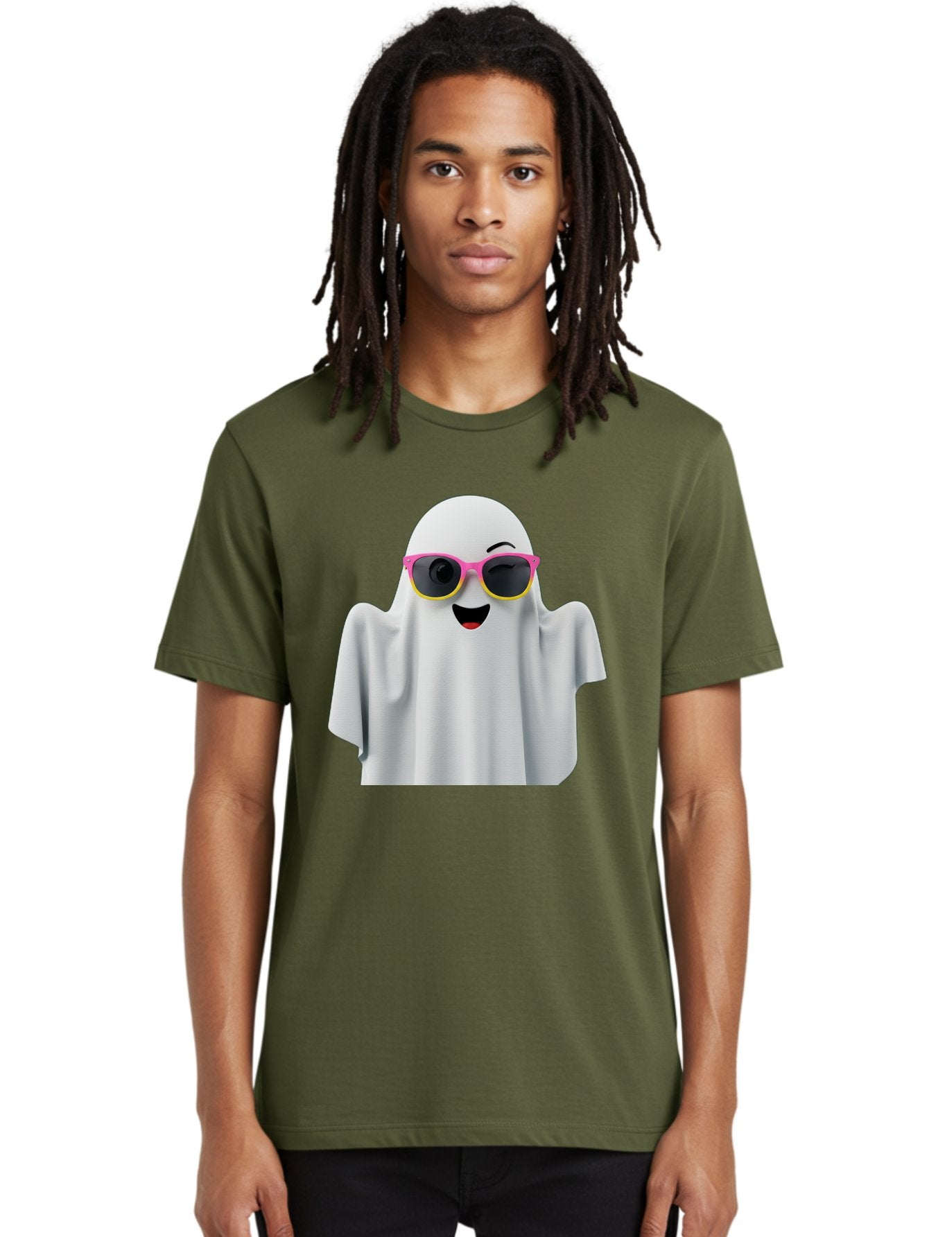 Ghost-Sunglasses Men'S Graphic Tee, 100% Cotton, Comfortable Casual Summer Wear, Machine Washable, Vintage Camera, Old Camera, Antique Camera, Black Camera, Classic Photography, Photography Equipment, Nostalgic Device, Film Camera, Camera Art Bak671 27