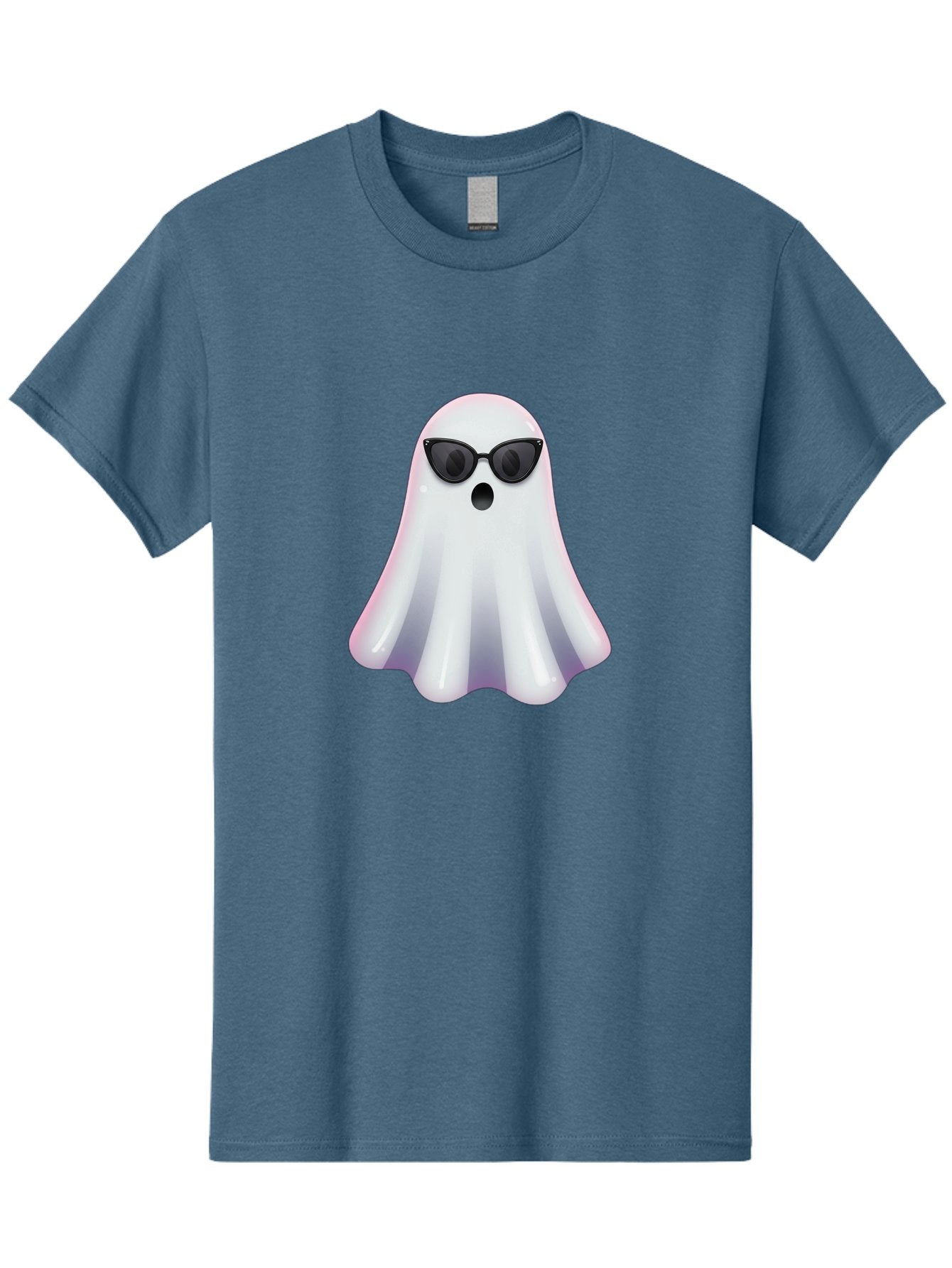 Ghost-Wearing-Sunglasses-1 Men'S Graphic Tee, 100% Cotton, Comfortable Casual Summer Wear, Machine Washable, Vintage Camera, Old Camera, Antique Camera, Black Camera, Classic Photography, Photography Equipment, Nostalgic Device, Film Camera, Bak673