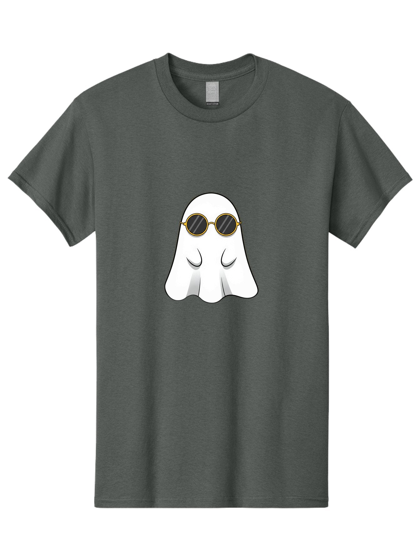 Ghost-Wearing-Sunglasses-2 Men'S Graphic Tee, 100% Cotton, Comfortable Casual Summer Wear, Machine Washable, Vintage Camera, Old Camera, Antique Camera, Black Camera, Classic Photography, Photography Equipment, Nostalgic Device, Film Camera, Bak674 4