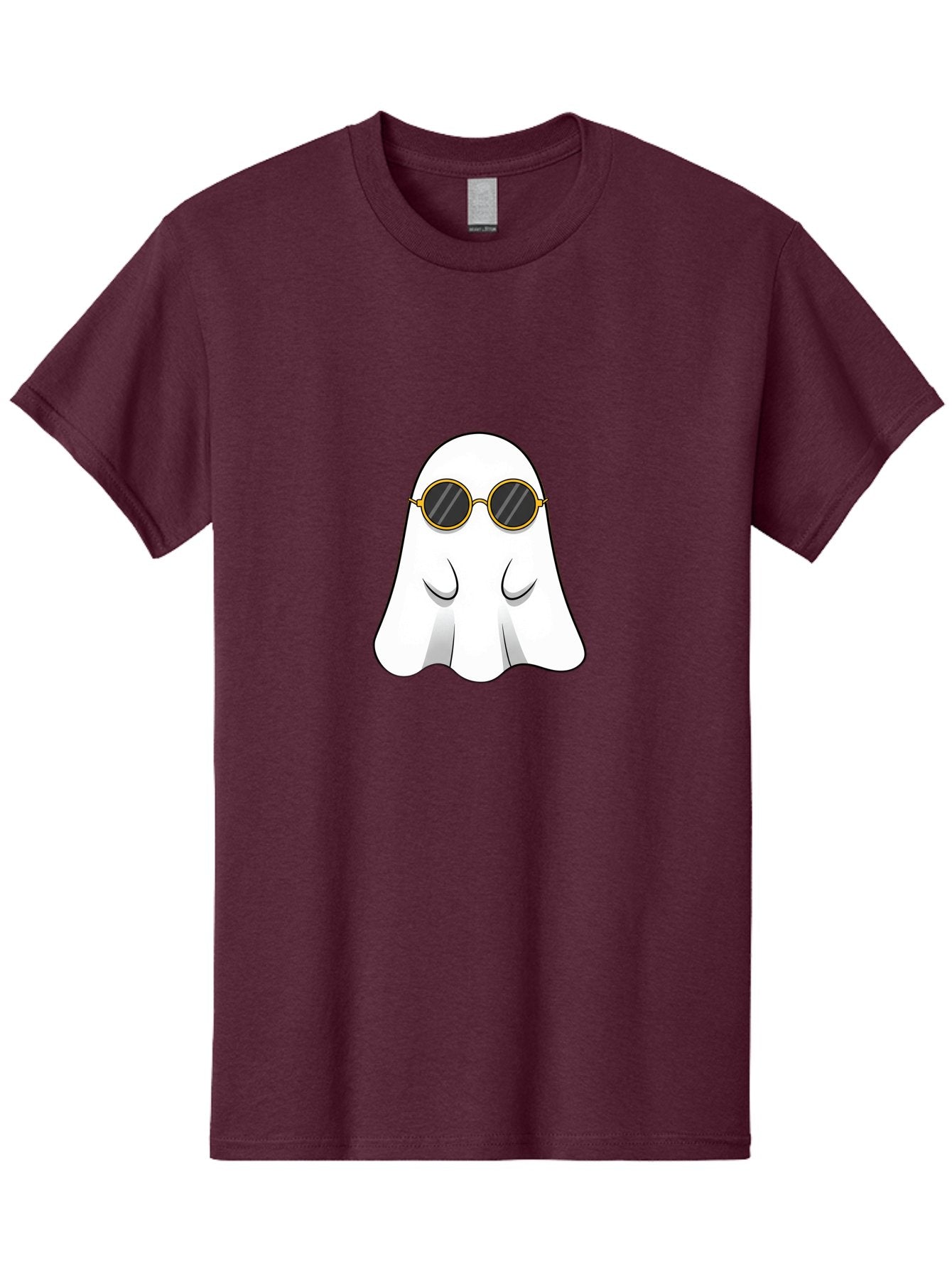 Ghost-Wearing-Sunglasses-2 Men'S Graphic Tee, 100% Cotton, Comfortable Casual Summer Wear, Machine Washable, Vintage Camera, Old Camera, Antique Camera, Black Camera, Classic Photography, Photography Equipment, Nostalgic Device, Film Camera, Bak674 8