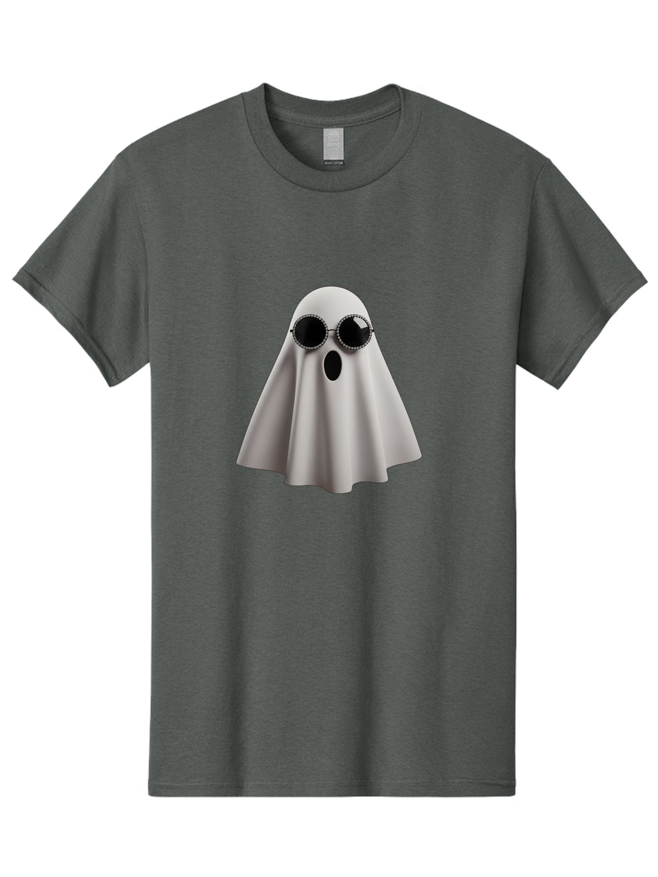 Ghost-Wearing-Sunglasses-3 Men'S Graphic Tee, 100% Cotton, Comfortable Casual Summer Wear, Machine Washable, Vintage Camera, Old Camera, Antique Camera, Black Camera, Classic Photography, Photography Equipment, Nostalgic Device, Film Camera, Bak675 13