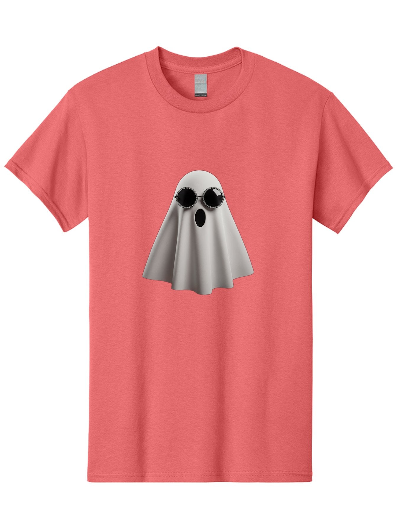 Ghost-Wearing-Sunglasses-3 Men'S Graphic Tee, 100% Cotton, Comfortable Casual Summer Wear, Machine Washable, Vintage Camera, Old Camera, Antique Camera, Black Camera, Classic Photography, Photography Equipment, Nostalgic Device, Film Camera, Bak675 3
