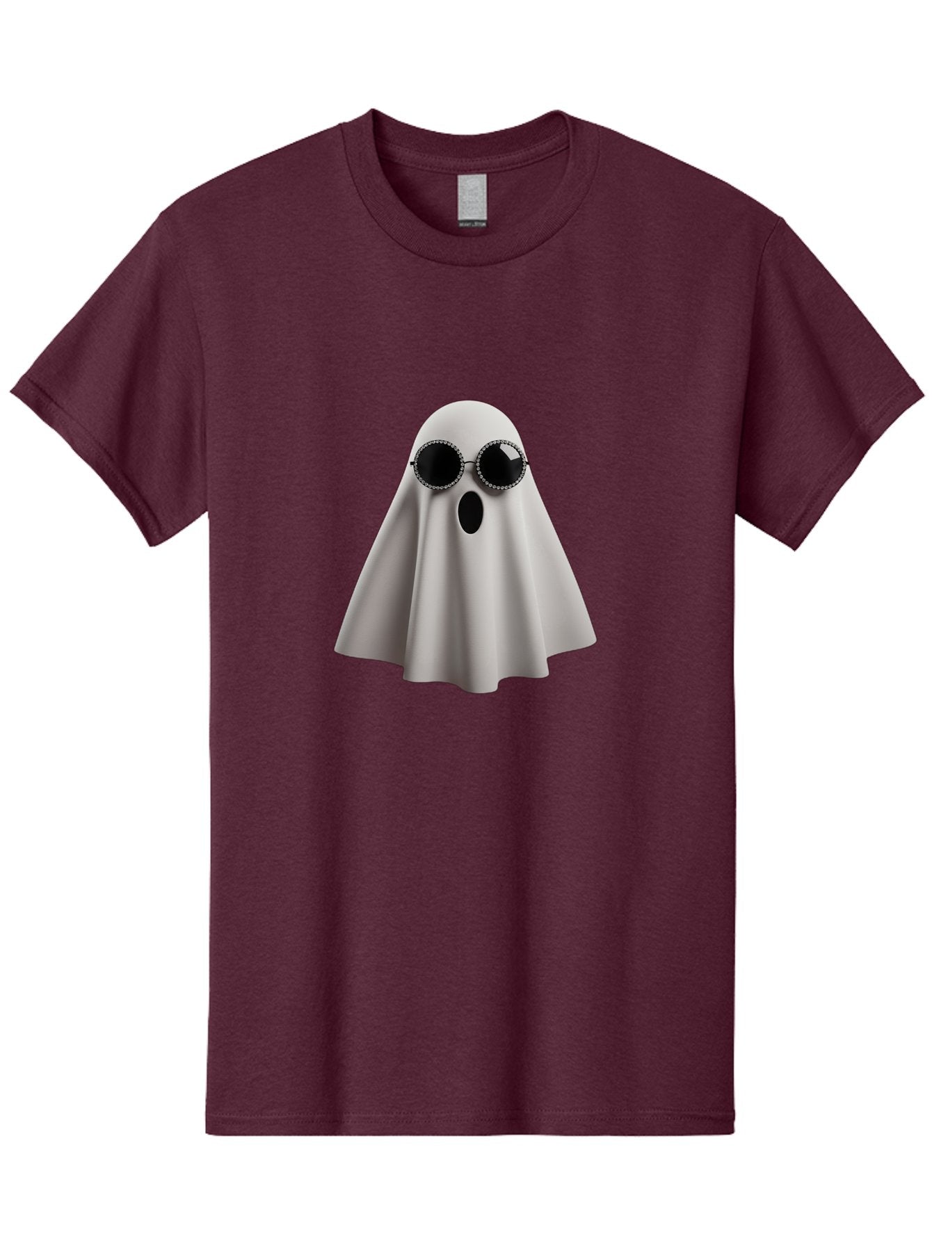 Ghost-Wearing-Sunglasses-3 Men'S Graphic Tee, 100% Cotton, Comfortable Casual Summer Wear, Machine Washable, Vintage Camera, Old Camera, Antique Camera, Black Camera, Classic Photography, Photography Equipment, Nostalgic Device, Film Camera, Bak675 12