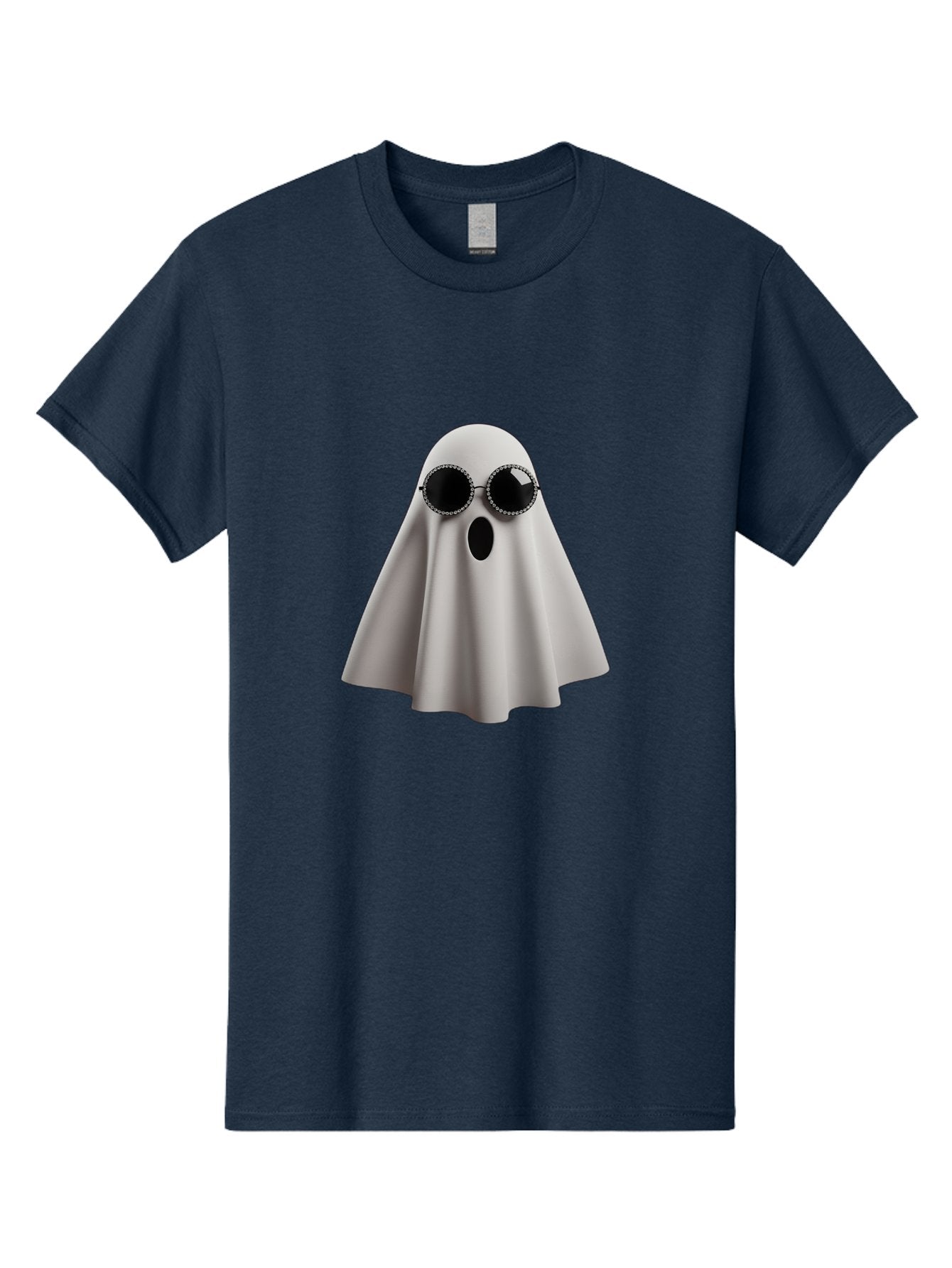 Ghost-Wearing-Sunglasses-3 Men'S Graphic Tee, 100% Cotton, Comfortable Casual Summer Wear, Machine Washable, Vintage Camera, Old Camera, Antique Camera, Black Camera, Classic Photography, Photography Equipment, Nostalgic Device, Film Camera, Bak675
