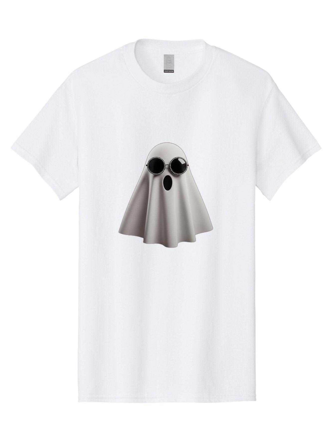 Ghost-Wearing-Sunglasses-3 Men'S Graphic Tee, 100% Cotton, Comfortable Casual Summer Wear, Machine Washable, Vintage Camera, Old Camera, Antique Camera, Black Camera, Classic Photography, Photography Equipment, Nostalgic Device, Film Camera, Bak675 7