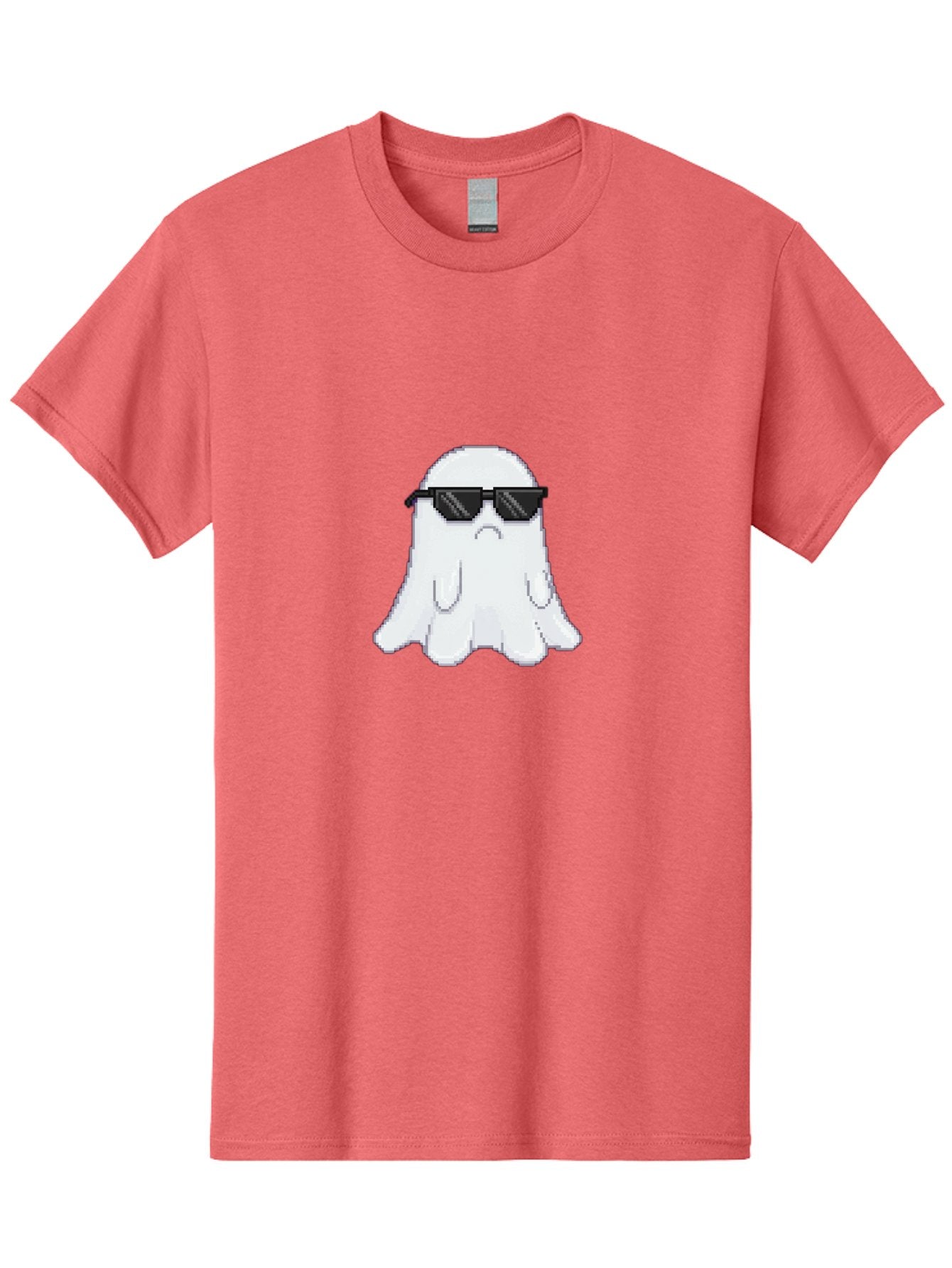 Ghost-Wearing-Sunglasses-4 Men'S Graphic Tee, 100% Cotton, Comfortable Casual Summer Wear, Machine Washable, Vintage Camera, Old Camera, Antique Camera, Black Camera, Classic Photography, Photography Equipment, Nostalgic Device, Film Camera, Bak676 3