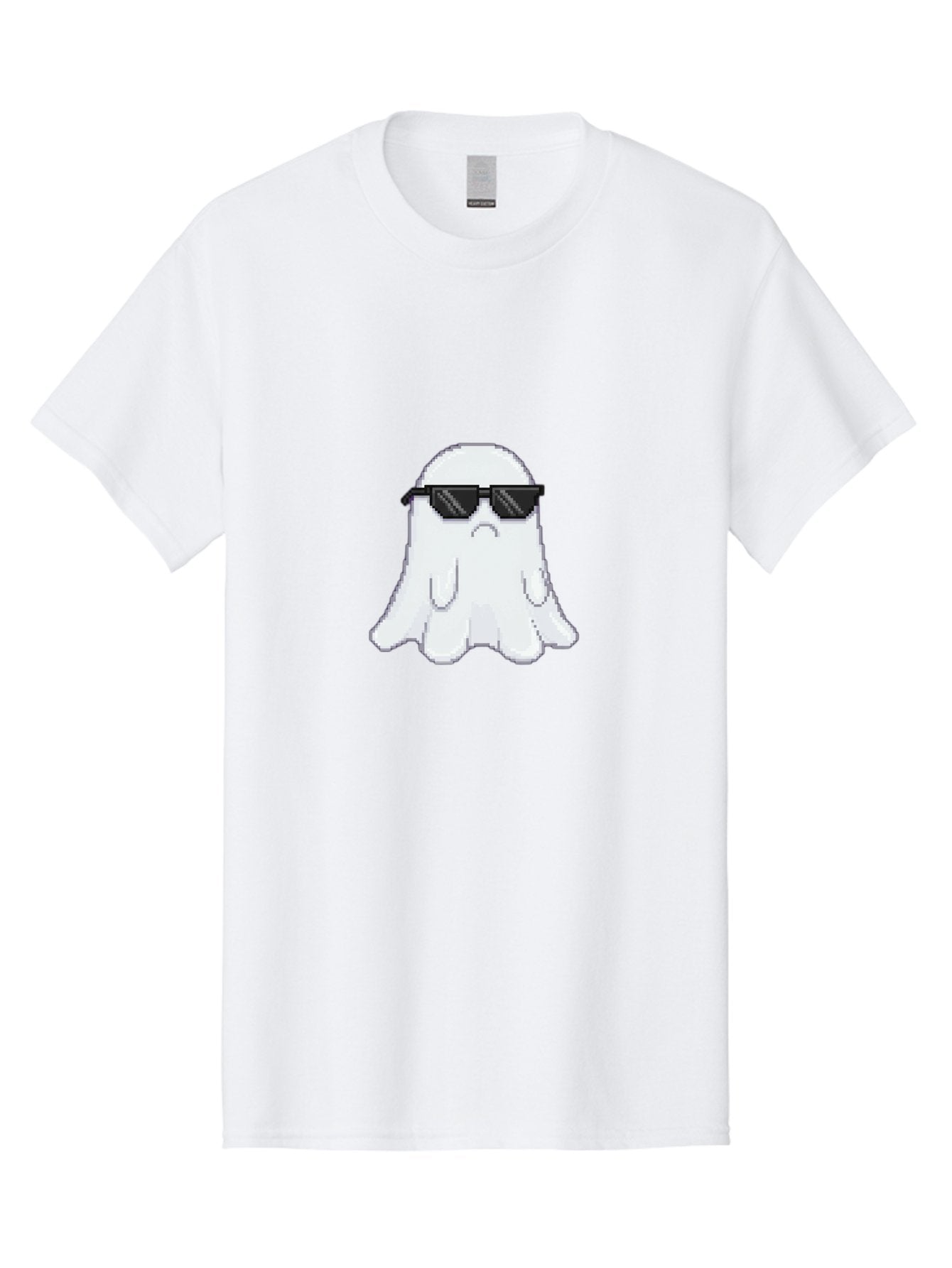 Ghost-Wearing-Sunglasses-4 Men'S Graphic Tee, 100% Cotton, Comfortable Casual Summer Wear, Machine Washable, Vintage Camera, Old Camera, Antique Camera, Black Camera, Classic Photography, Photography Equipment, Nostalgic Device, Film Camera, Bak676