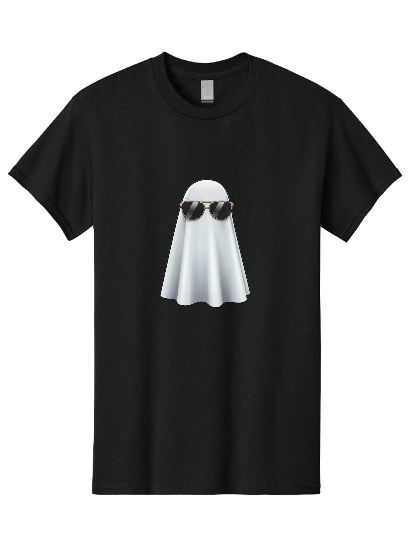 Ghost-Wearing-Sunglasses Men'S Graphic Tee, 100% Cotton, Comfortable Casual Summer Wear, Machine Washable, Vintage Camera, Old Camera, Antique Camera, Black Camera, Classic Photography, Photography Equipment, Nostalgic Device, Film Camera, Bak677