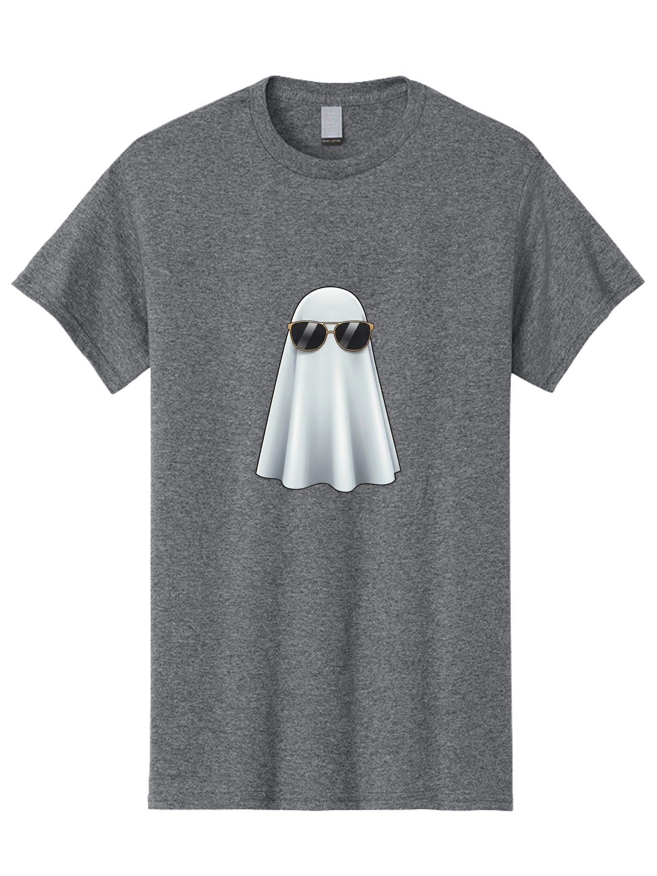 Ghost-Wearing-Sunglasses Men'S Graphic Tee, 100% Cotton, Comfortable Casual Summer Wear, Machine Washable, Vintage Camera, Old Camera, Antique Camera, Black Camera, Classic Photography, Photography Equipment, Nostalgic Device, Film Camera, Bak677 4