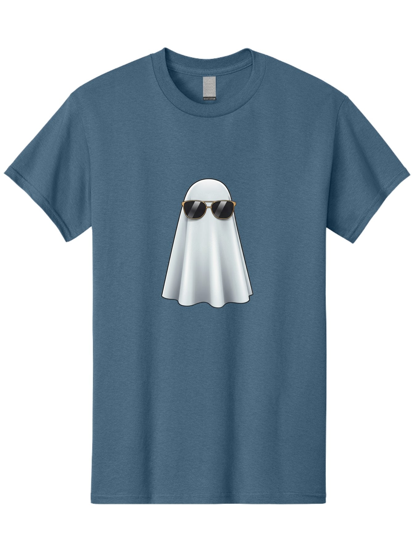 Ghost-Wearing-Sunglasses Men'S Graphic Tee, 100% Cotton, Comfortable Casual Summer Wear, Machine Washable, Vintage Camera, Old Camera, Antique Camera, Black Camera, Classic Photography, Photography Equipment, Nostalgic Device, Film Camera, Bak677 6