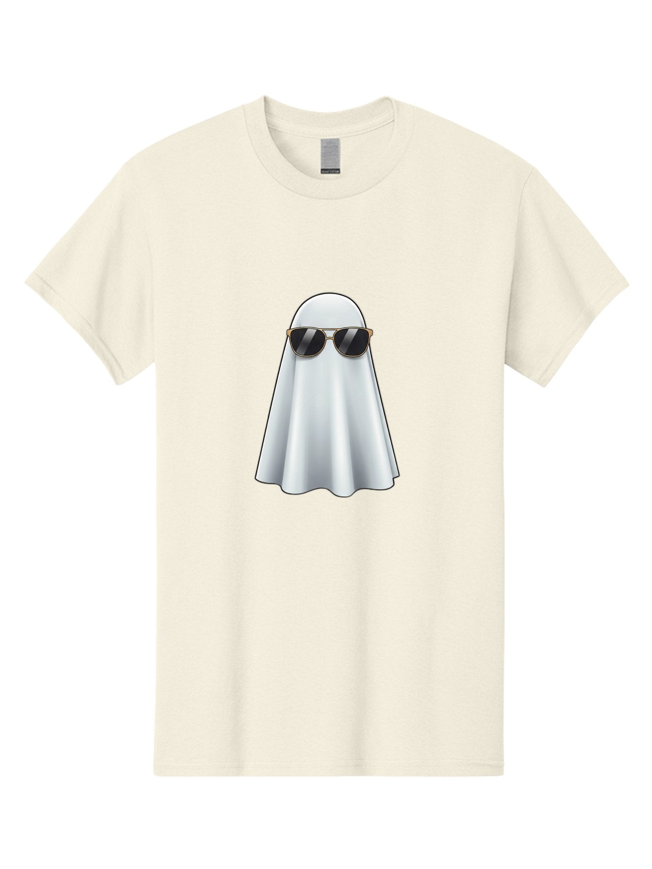 Ghost-Wearing-Sunglasses Men'S Graphic Tee, 100% Cotton, Comfortable Casual Summer Wear, Machine Washable, Vintage Camera, Old Camera, Antique Camera, Black Camera, Classic Photography, Photography Equipment, Nostalgic Device, Film Camera, Bak677 7