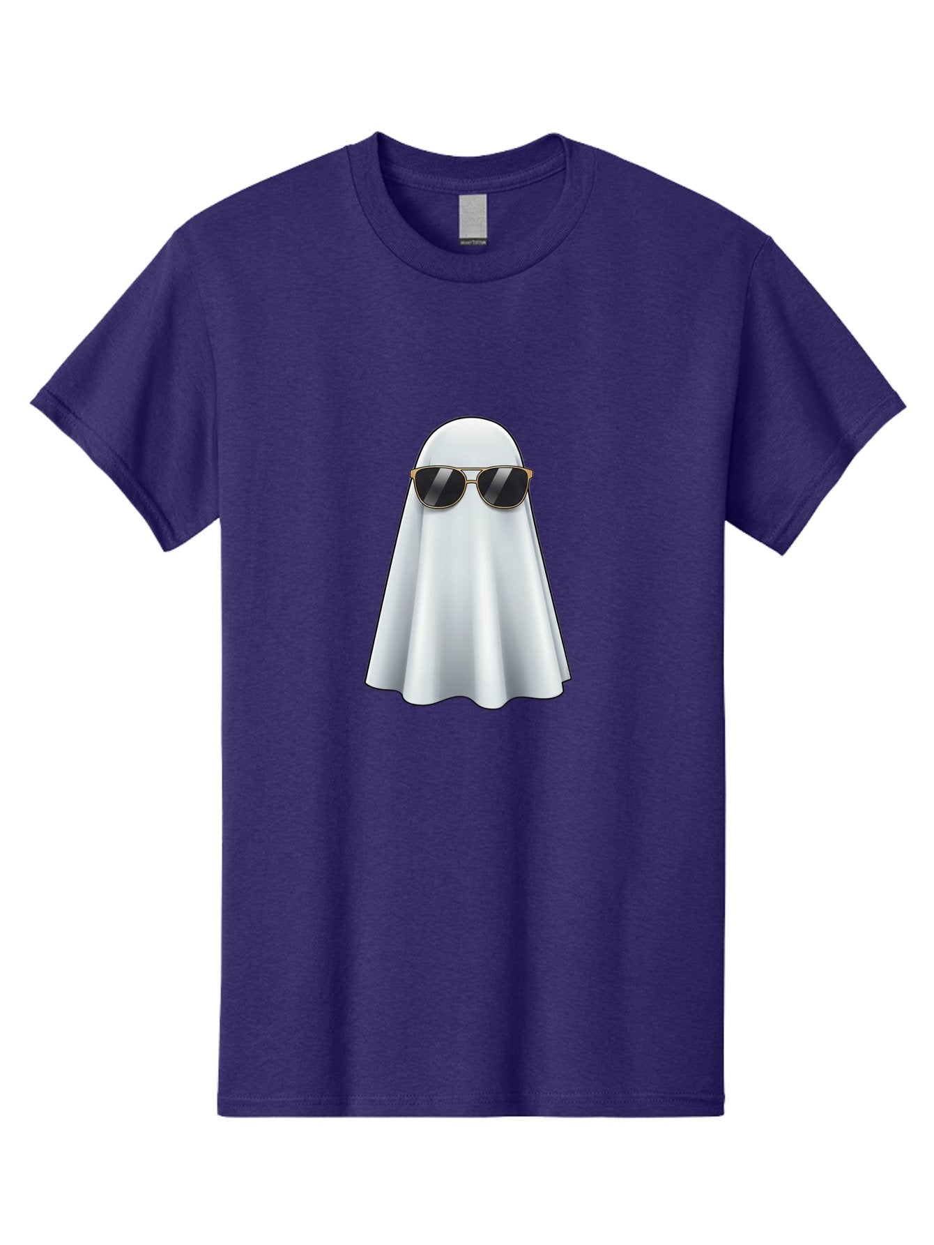 Ghost-Wearing-Sunglasses Men'S Graphic Tee, 100% Cotton, Comfortable Casual Summer Wear, Machine Washable, Vintage Camera, Old Camera, Antique Camera, Black Camera, Classic Photography, Photography Equipment, Nostalgic Device, Film Camera, Bak677 15