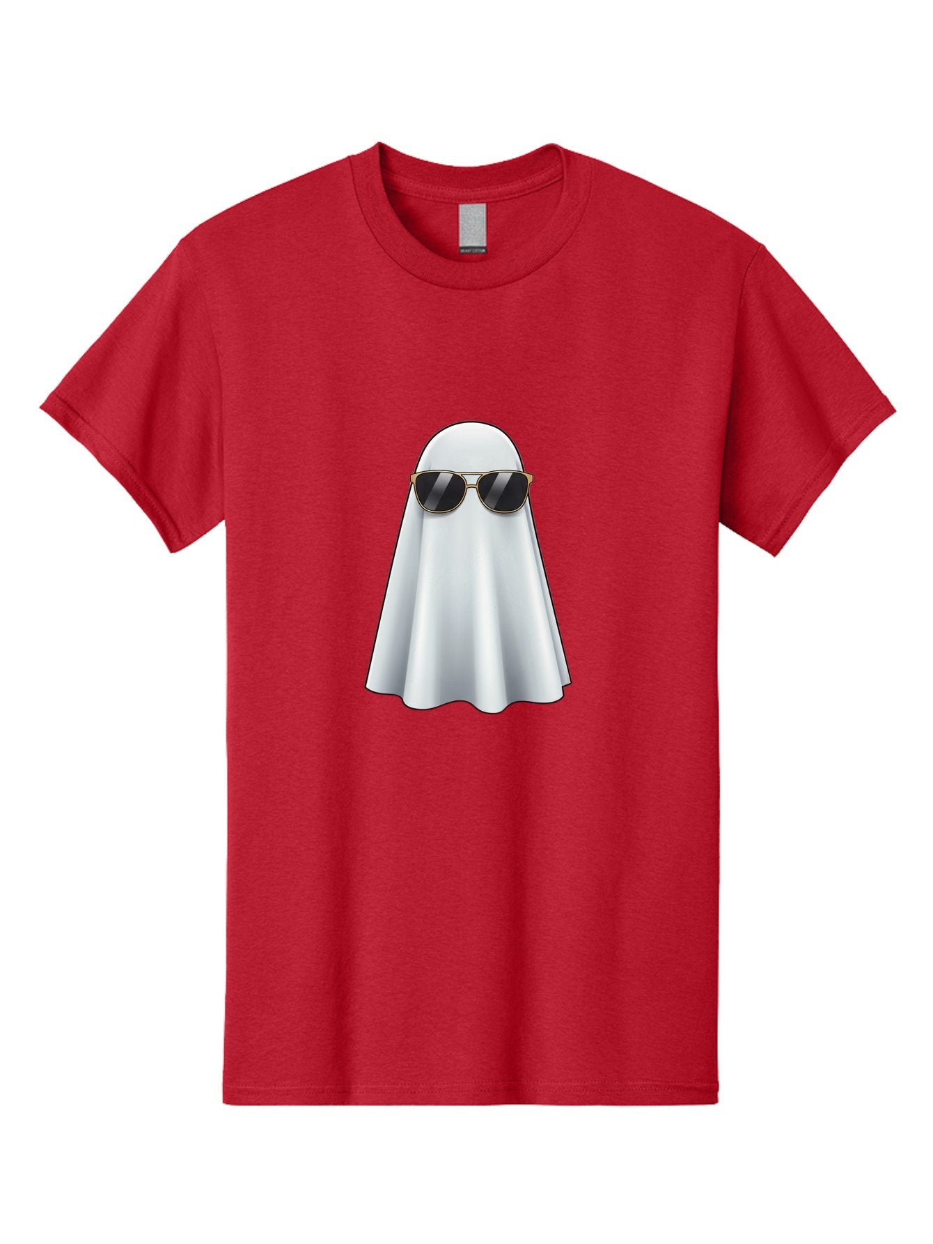 Ghost-Wearing-Sunglasses Men'S Graphic Tee, 100% Cotton, Comfortable Casual Summer Wear, Machine Washable, Vintage Camera, Old Camera, Antique Camera, Black Camera, Classic Photography, Photography Equipment, Nostalgic Device, Film Camera, Bak677 10