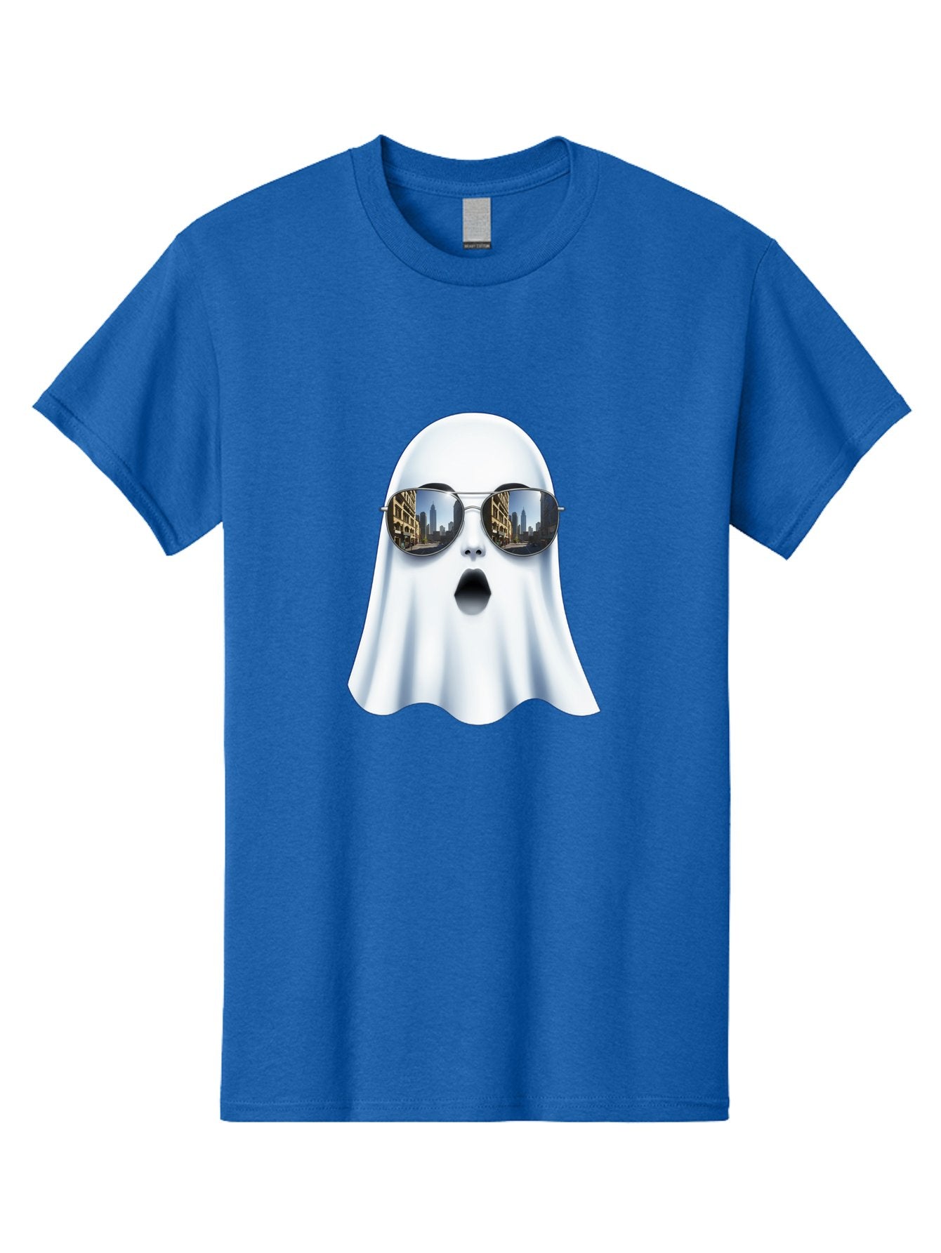 Ghost-With-Sunglasses-1 Men'S Graphic Tee, 100% Cotton, Comfortable Casual Summer Wear, Machine Washable, Vintage Camera, Old Camera, Antique Camera, Black Camera, Classic Photography, Photography Equipment, Nostalgic Device, Film Camera, Bak679 4