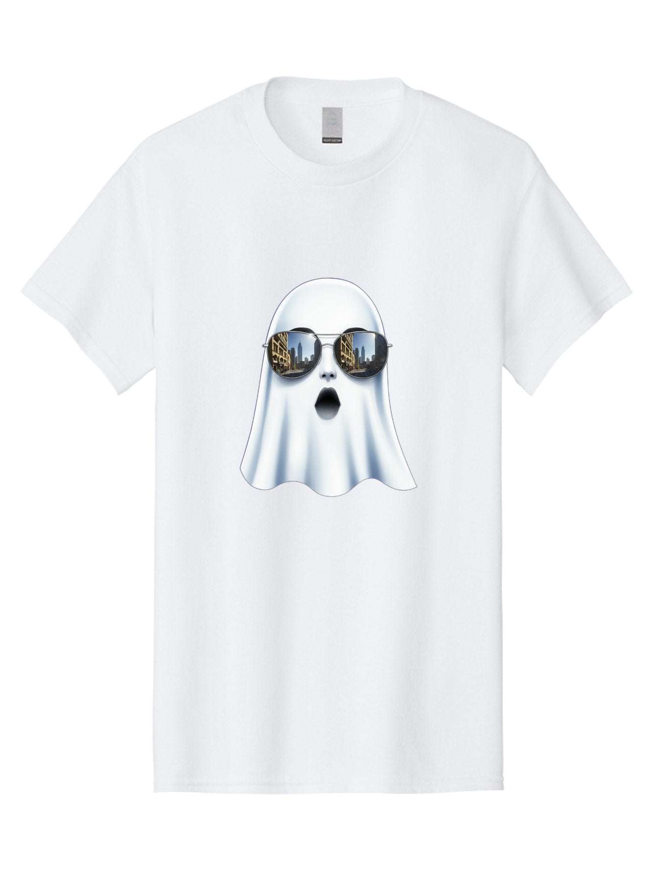 Ghost-With-Sunglasses-1 Men'S Graphic Tee, 100% Cotton, Comfortable Casual Summer Wear, Machine Washable, Vintage Camera, Old Camera, Antique Camera, Black Camera, Classic Photography, Photography Equipment, Nostalgic Device, Film Camera, Bak679 14