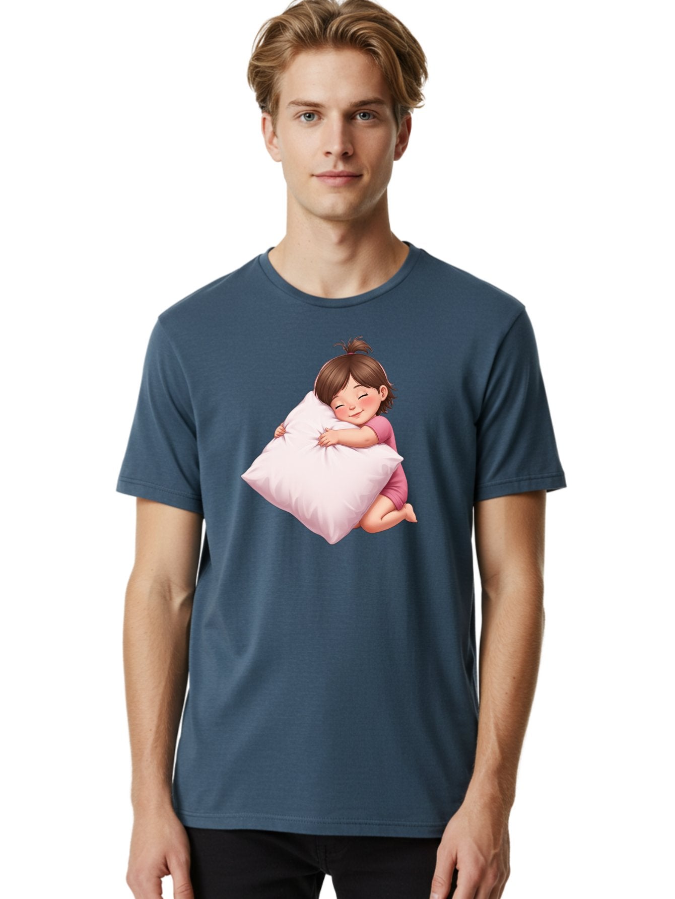 Girl-Hugging-Pillow-1 Men'S Graphic Tee, 100% Cotton, Comfortable Casual Summer Wear, Machine Washable, Vintage Camera, Old Camera, Antique Camera, Black Camera, Classic Photography, Photography Equipment, Nostalgic Device, Film Camera, Bak686 27