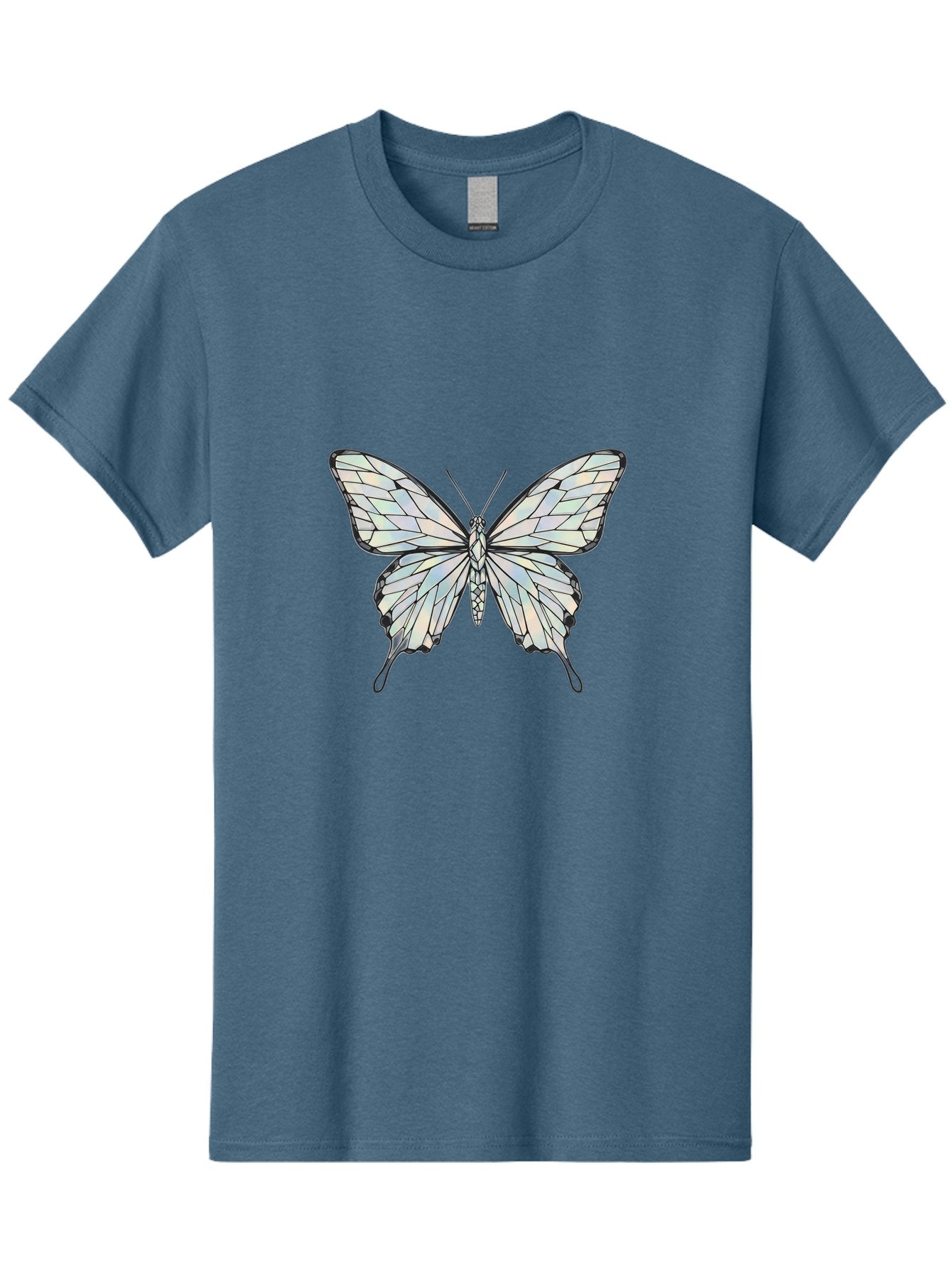Glass-Butterfly Men'S Graphic Tee, 100% Cotton, Comfortable Casual Summer Wear, Machine Washable, Vintage Camera, Old Camera, Antique Camera, Black Camera, Classic Photography, Photography Equipment, Nostalgic Device, Film Camera, Camera Art Bak692