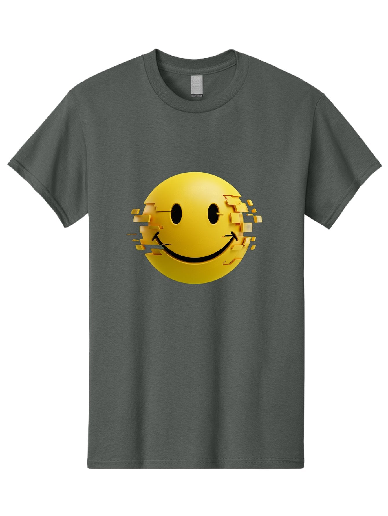Glitch-Smiley-Face Men'S Graphic Tee, 100% Cotton, Comfortable Casual Summer Wear, Machine Washable, Vintage Camera, Old Camera, Antique Camera, Black Camera, Classic Photography, Photography Equipment, Nostalgic Device, Film Camera, Bak694 14