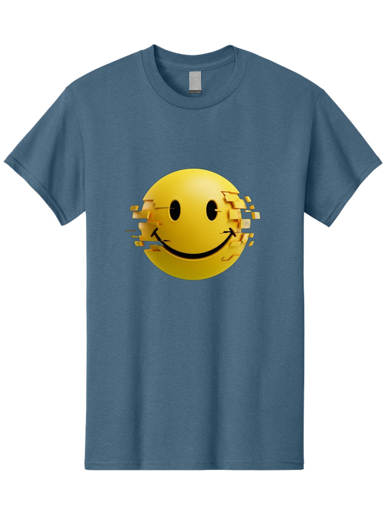 Glitch-Smiley-Face Men'S Graphic Tee, 100% Cotton, Comfortable Casual Summer Wear, Machine Washable, Vintage Camera, Old Camera, Antique Camera, Black Camera, Classic Photography, Photography Equipment, Nostalgic Device, Film Camera, Bak694 11