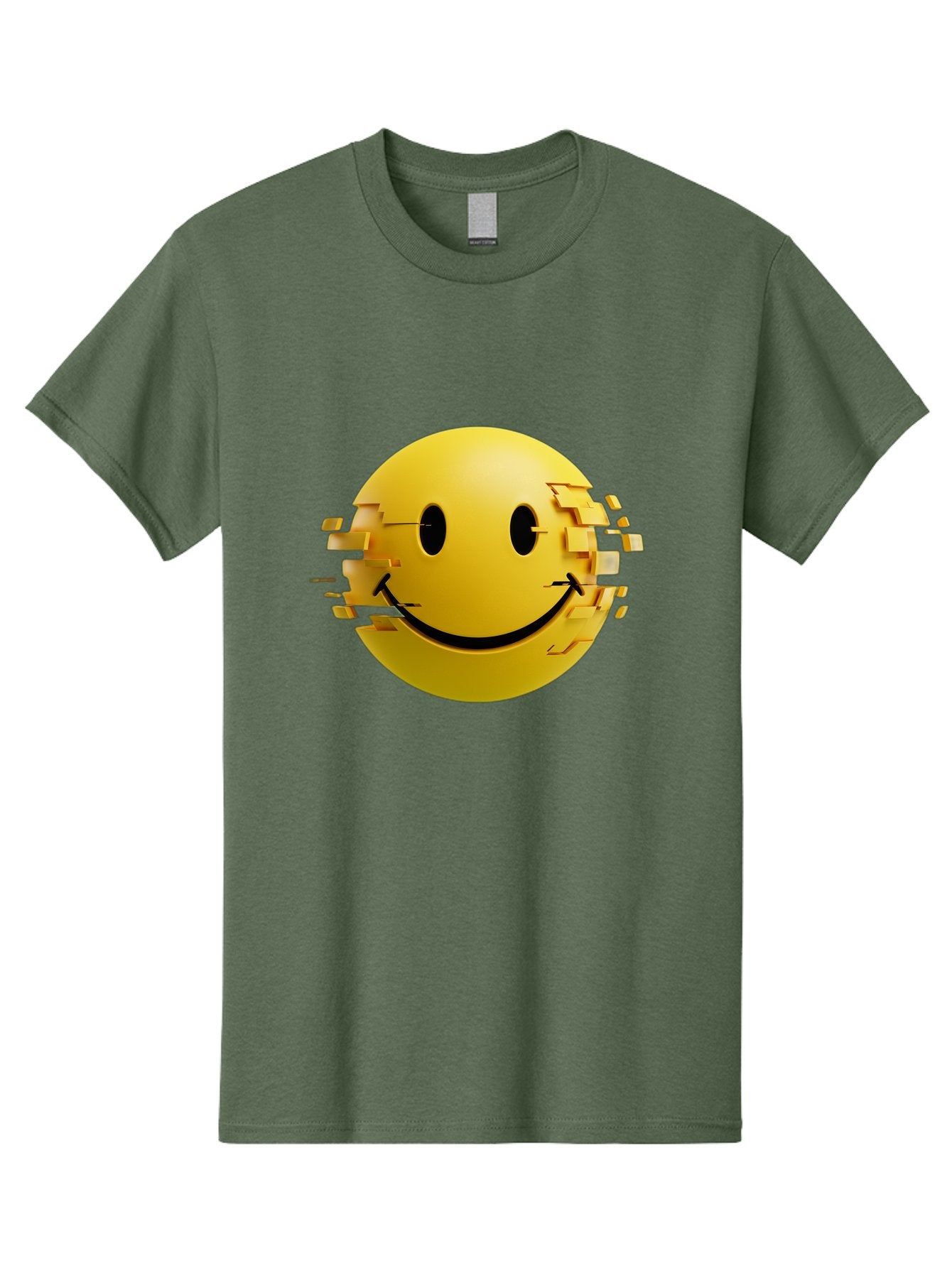 Glitch-Smiley-Face Men'S Graphic Tee, 100% Cotton, Comfortable Casual Summer Wear, Machine Washable, Vintage Camera, Old Camera, Antique Camera, Black Camera, Classic Photography, Photography Equipment, Nostalgic Device, Film Camera, Bak694 4