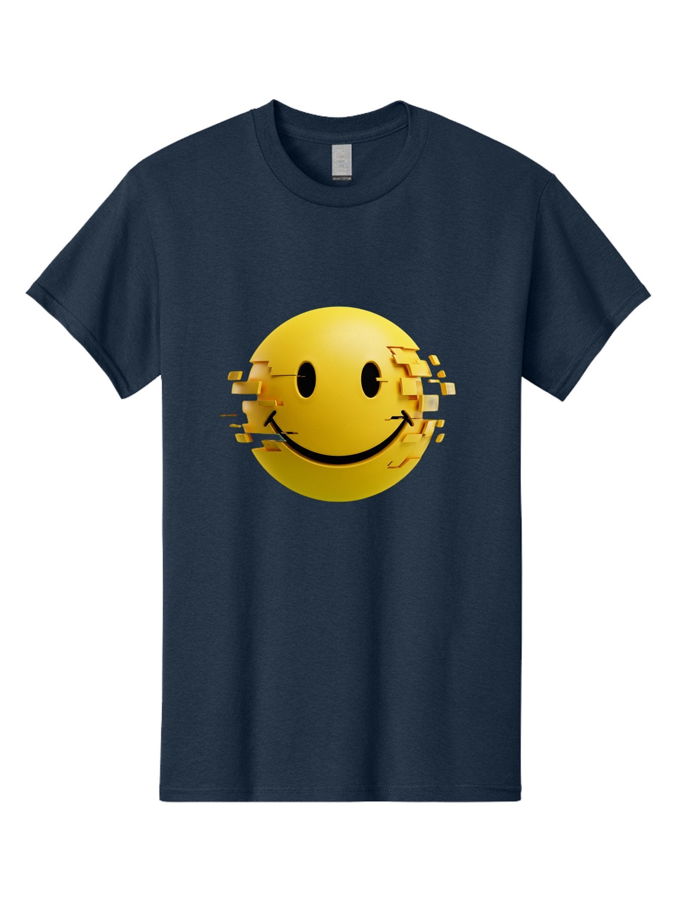 Glitch-Smiley-Face Men'S Graphic Tee, 100% Cotton, Comfortable Casual Summer Wear, Machine Washable, Vintage Camera, Old Camera, Antique Camera, Black Camera, Classic Photography, Photography Equipment, Nostalgic Device, Film Camera, Bak694 10
