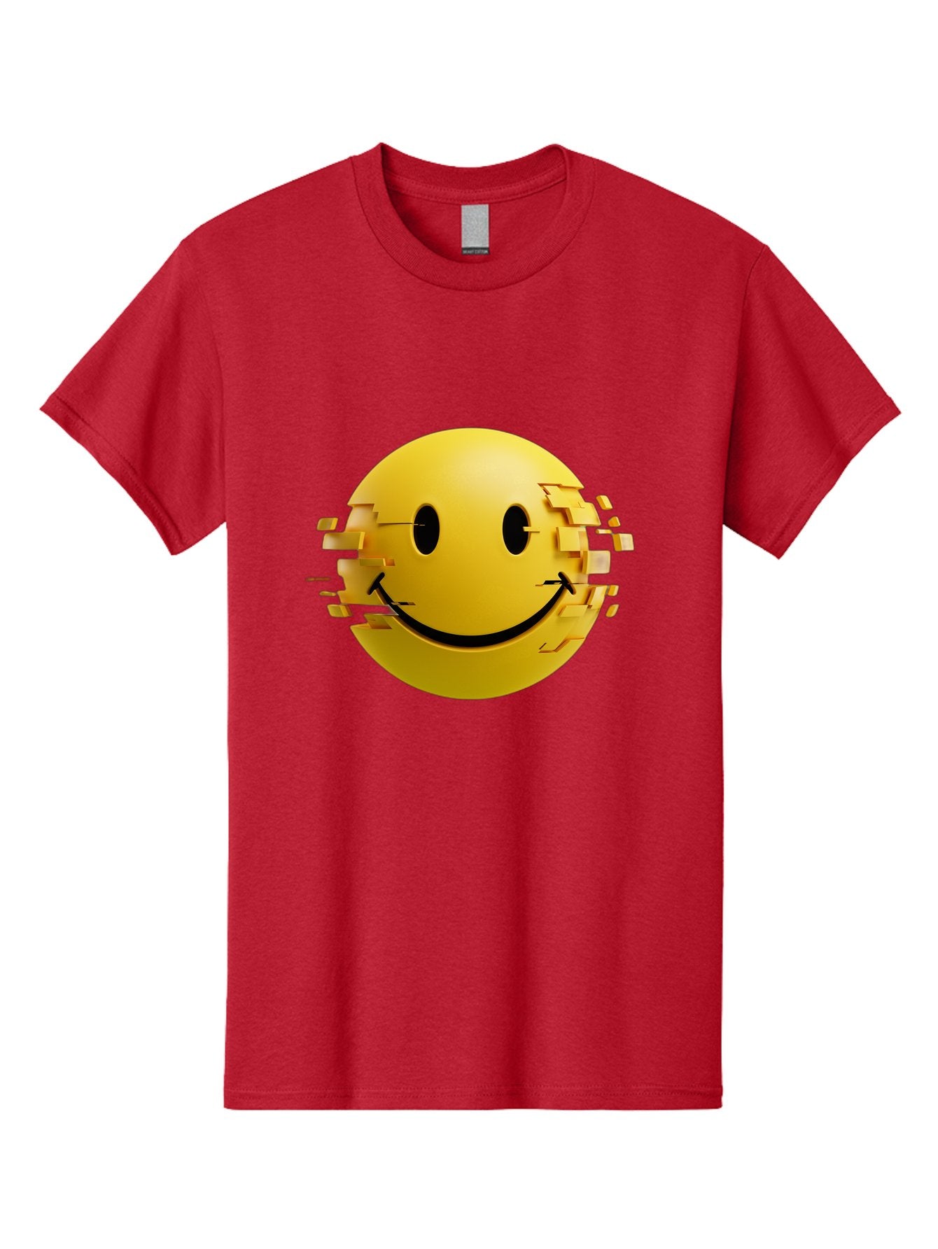 Glitch-Smiley-Face Men'S Graphic Tee, 100% Cotton, Comfortable Casual Summer Wear, Machine Washable, Vintage Camera, Old Camera, Antique Camera, Black Camera, Classic Photography, Photography Equipment, Nostalgic Device, Film Camera, Bak694 12