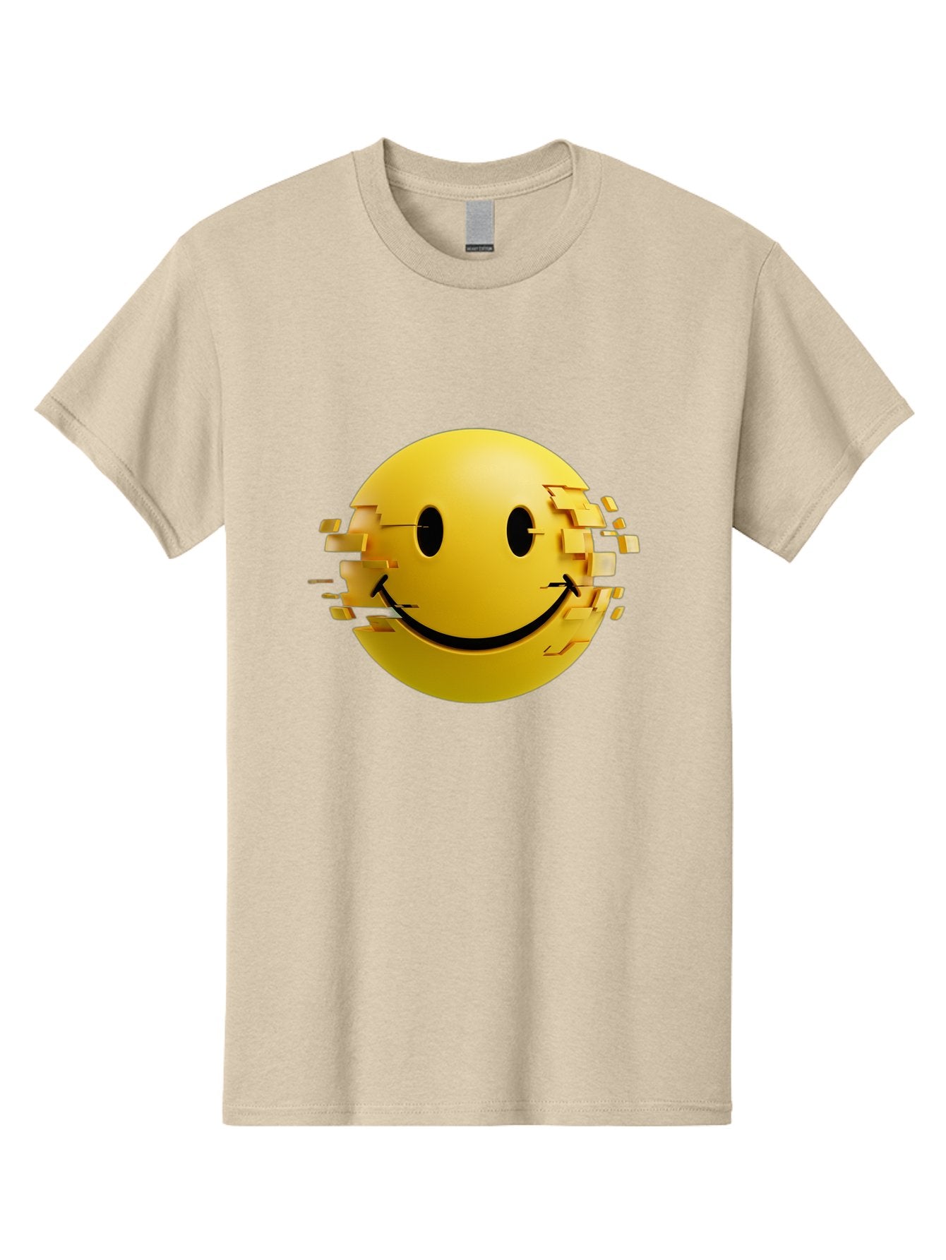 Glitch-Smiley-Face Men'S Graphic Tee, 100% Cotton, Comfortable Casual Summer Wear, Machine Washable, Vintage Camera, Old Camera, Antique Camera, Black Camera, Classic Photography, Photography Equipment, Nostalgic Device, Film Camera, Bak694 6