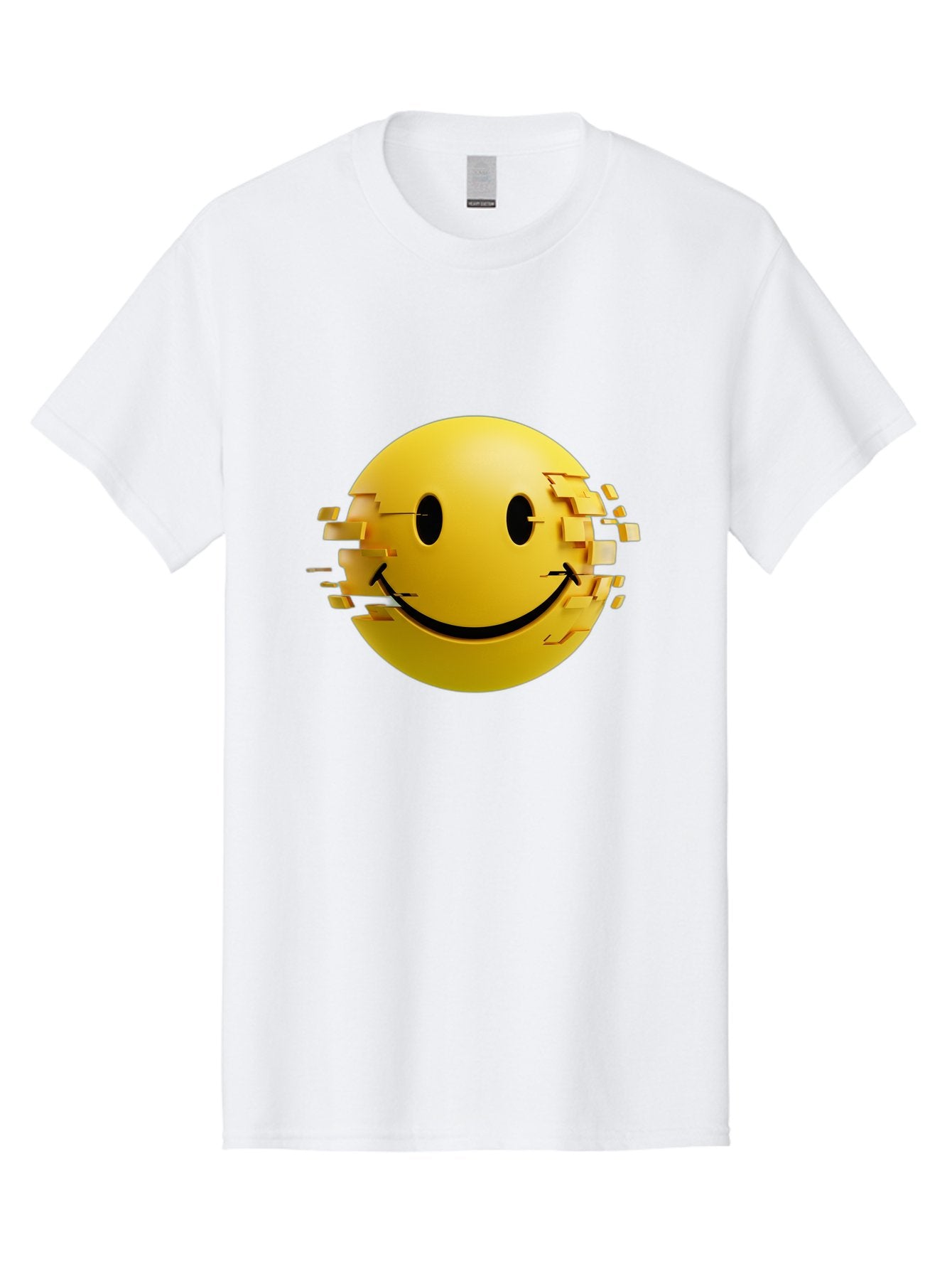 Glitch-Smiley-Face Men'S Graphic Tee, 100% Cotton, Comfortable Casual Summer Wear, Machine Washable, Vintage Camera, Old Camera, Antique Camera, Black Camera, Classic Photography, Photography Equipment, Nostalgic Device, Film Camera, Bak694 7