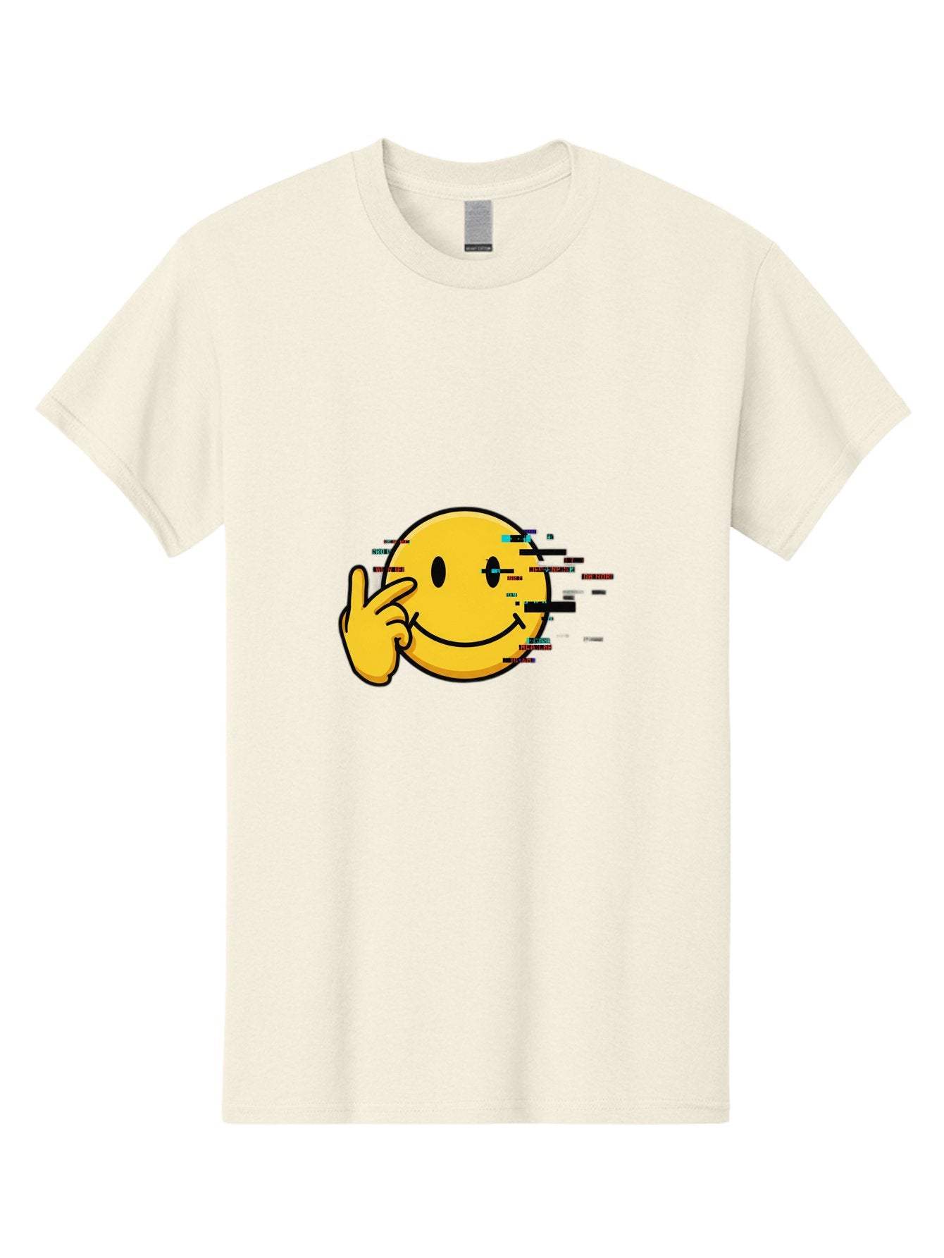 Glitch-Smiley Men'S Graphic Tee, 100% Cotton, Comfortable Casual Summer Wear, Machine Washable, Vintage Camera, Old Camera, Antique Camera, Black Camera, Classic Photography, Photography Equipment, Nostalgic Device, Film Camera, Camera Art Bak695 6