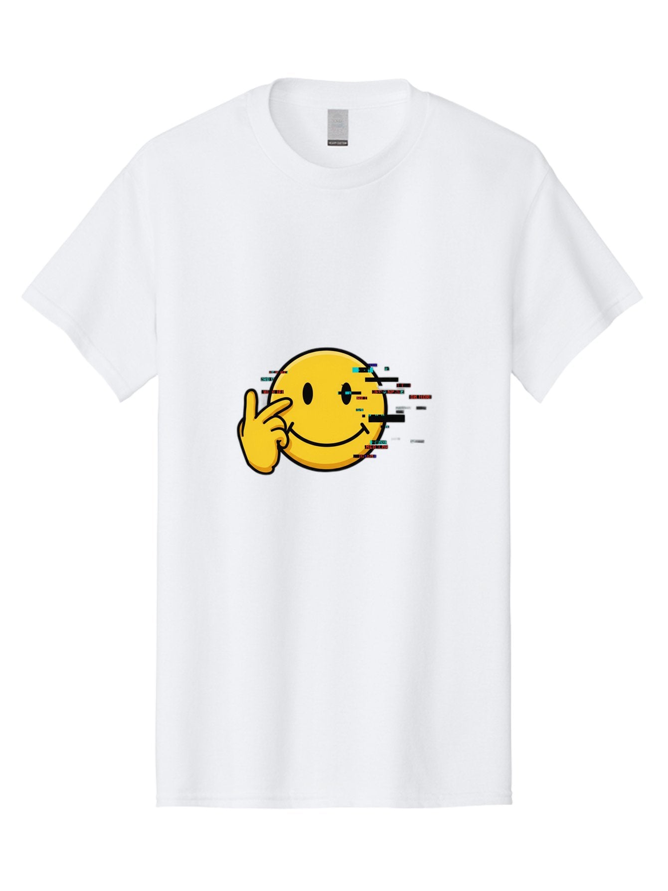 Glitch-Smiley Men'S Graphic Tee, 100% Cotton, Comfortable Casual Summer Wear, Machine Washable, Vintage Camera, Old Camera, Antique Camera, Black Camera, Classic Photography, Photography Equipment, Nostalgic Device, Film Camera, Camera Art Bak695 9