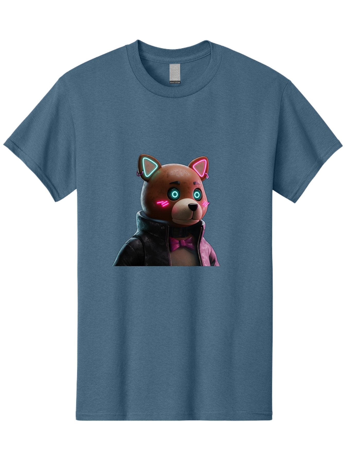 Glowing-Eyes-Bear Men'S Graphic Tee, 100% Cotton, Comfortable Casual Summer Wear, Machine Washable, Vintage Camera, Old Camera, Antique Camera, Black Camera, Classic Photography, Photography Equipment, Nostalgic Device, Film Camera, Camera Art Bak701 15