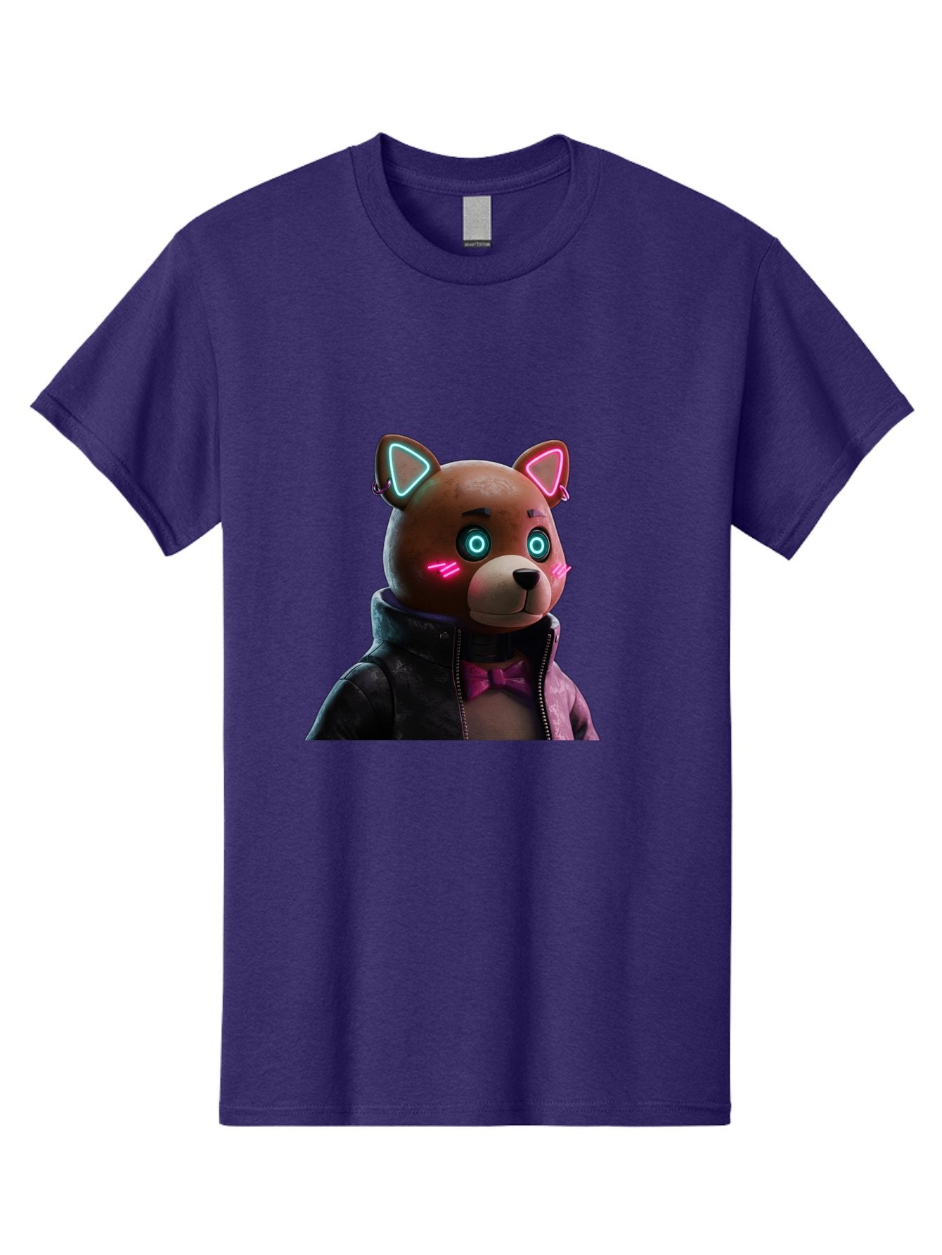 Glowing-Eyes-Bear Men'S Graphic Tee, 100% Cotton, Comfortable Casual Summer Wear, Machine Washable, Vintage Camera, Old Camera, Antique Camera, Black Camera, Classic Photography, Photography Equipment, Nostalgic Device, Film Camera, Camera Art Bak701 3