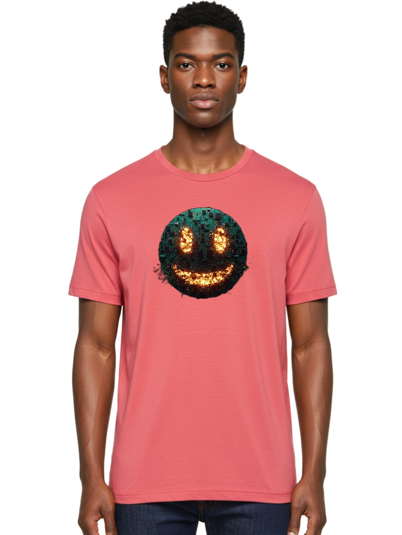Glowing-Smiley-Face Men'S Graphic Tee, 100% Cotton, Comfortable Casual Summer Wear, Machine Washable, Vintage Camera, Old Camera, Antique Camera, Black Camera, Classic Photography, Photography Equipment, Nostalgic Device, Film Camera, Bak703 28