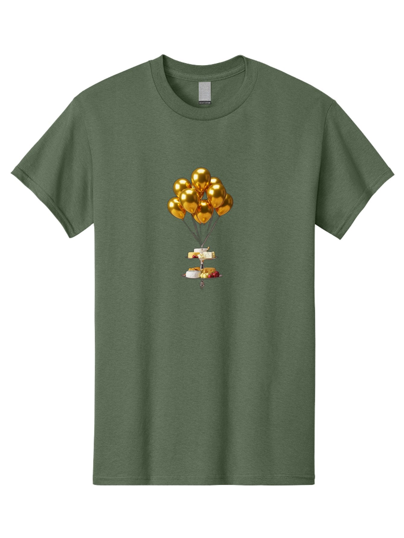 Gold-Balloons-Cake-Stand-Dessert Men'S Graphic Tee, 100% Cotton, Comfortable Casual Summer Wear, Machine Washable, Vintage Camera, Old Camera, Antique Camera, Black Camera, Classic Photography, Photography Equipment, Nostalgic Device, Bak705