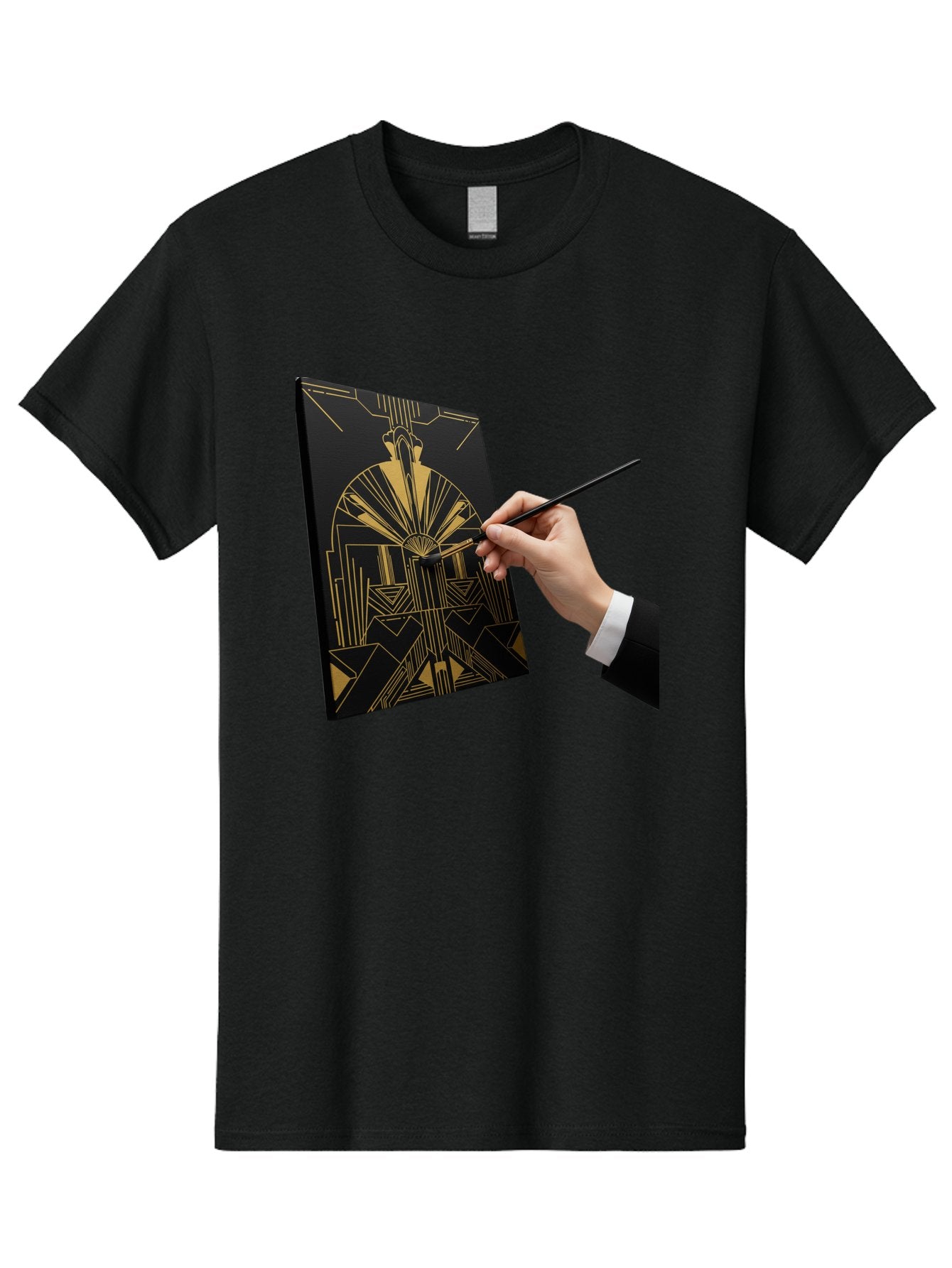 Gold-Foil-Art Men'S Graphic Tee, 100% Cotton, Comfortable Casual Summer Wear, Machine Washable, Vintage Camera, Old Camera, Antique Camera, Black Camera, Classic Photography, Photography Equipment, Nostalgic Device, Film Camera, Camera Art Bak706 4