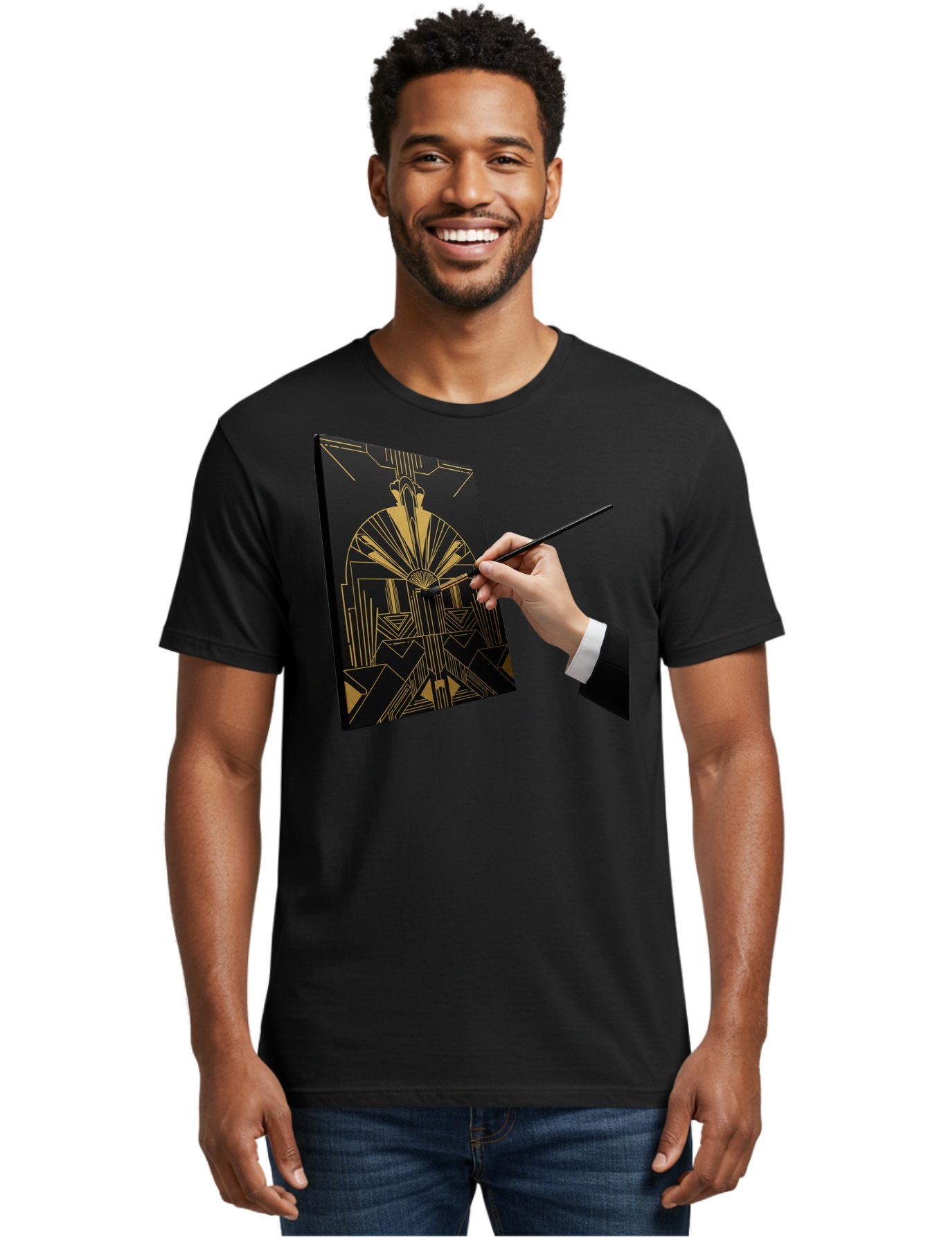 Gold-Foil-Art Men'S Graphic Tee, 100% Cotton, Comfortable Casual Summer Wear, Machine Washable, Vintage Camera, Old Camera, Antique Camera, Black Camera, Classic Photography, Photography Equipment, Nostalgic Device, Film Camera, Camera Art Bak706 18