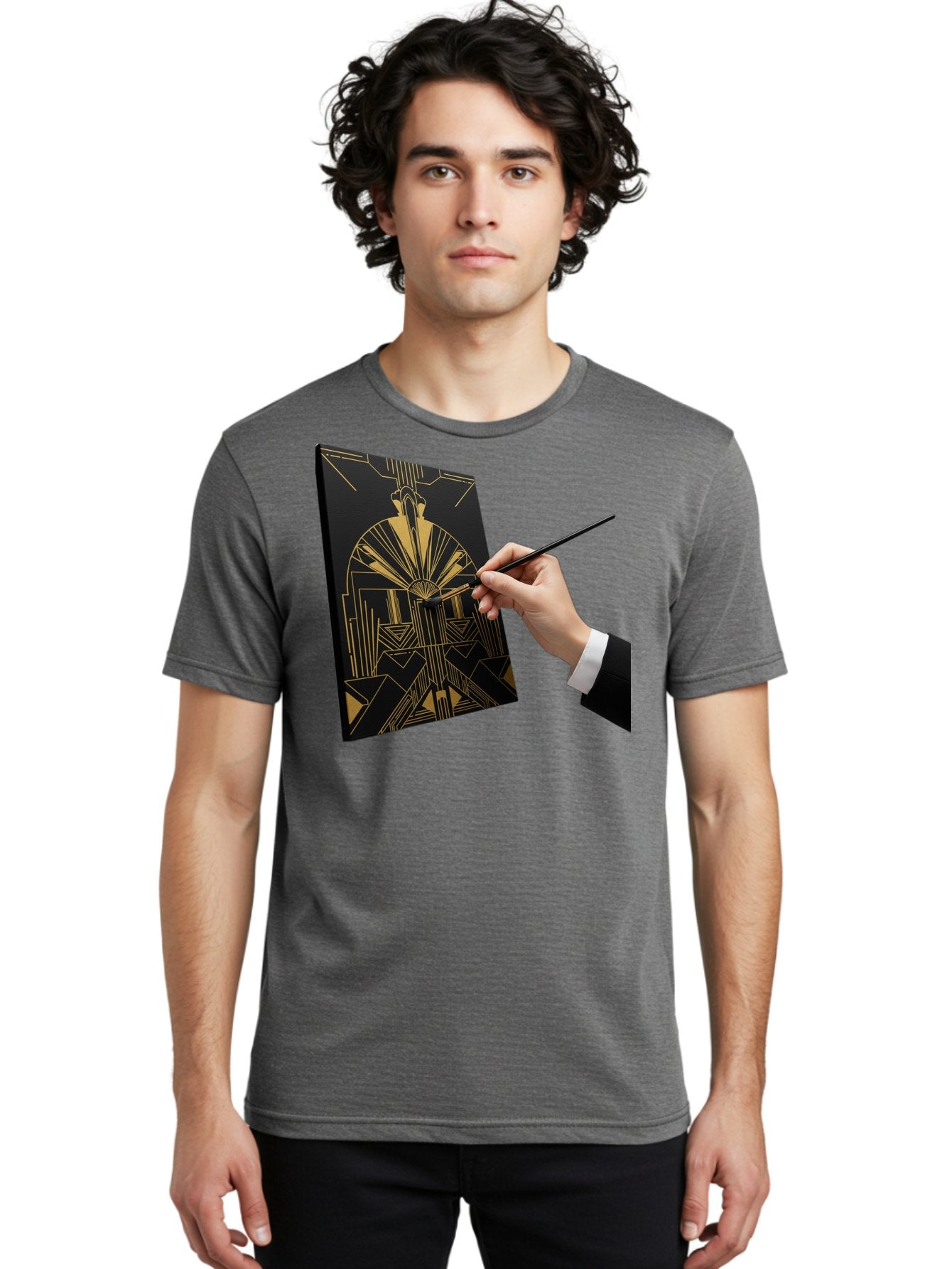 Gold-Foil-Art Men'S Graphic Tee, 100% Cotton, Comfortable Casual Summer Wear, Machine Washable, Vintage Camera, Old Camera, Antique Camera, Black Camera, Classic Photography, Photography Equipment, Nostalgic Device, Film Camera, Camera Art Bak706 26