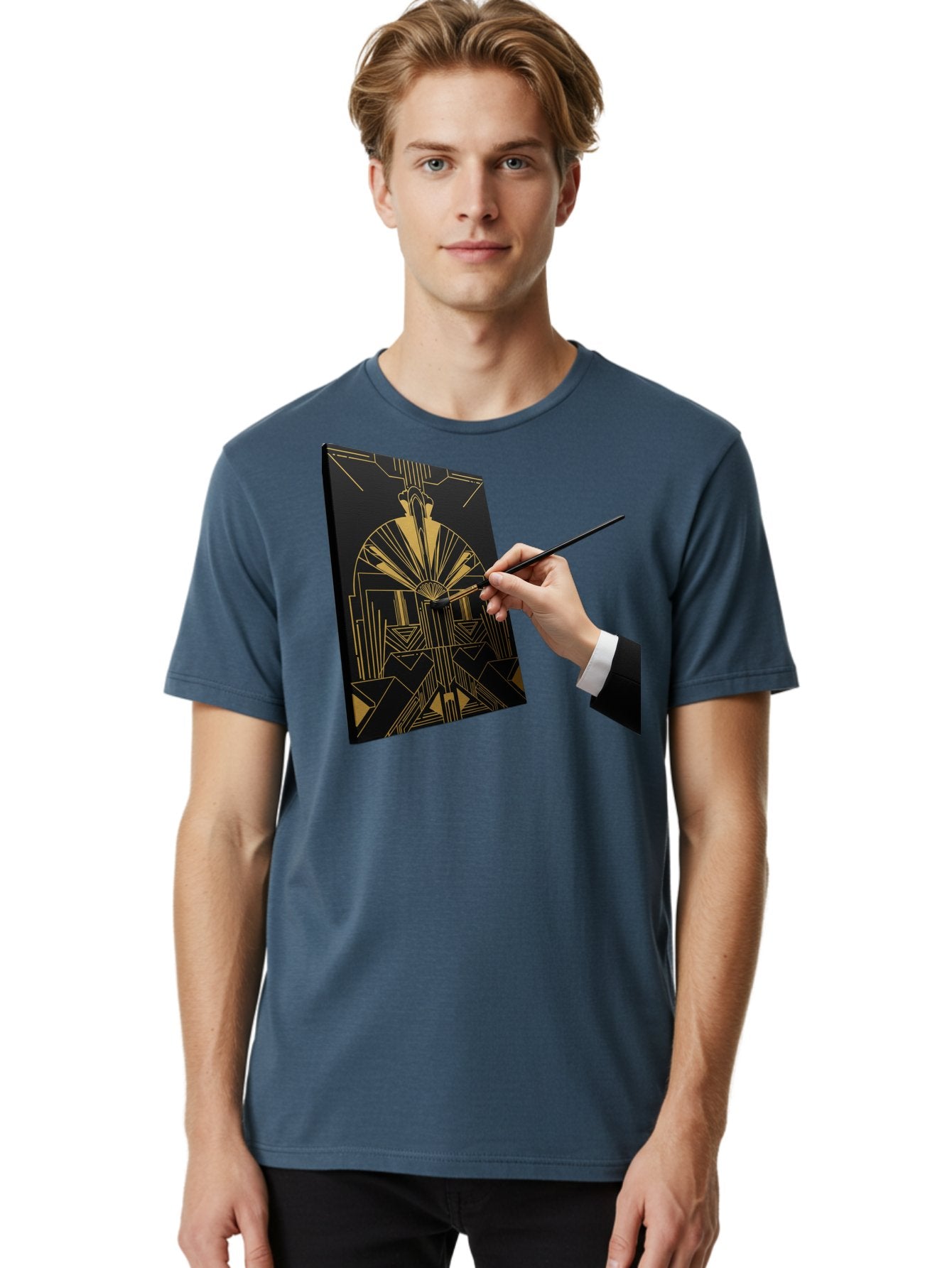 Gold-Foil-Art Men'S Graphic Tee, 100% Cotton, Comfortable Casual Summer Wear, Machine Washable, Vintage Camera, Old Camera, Antique Camera, Black Camera, Classic Photography, Photography Equipment, Nostalgic Device, Film Camera, Camera Art Bak706 16