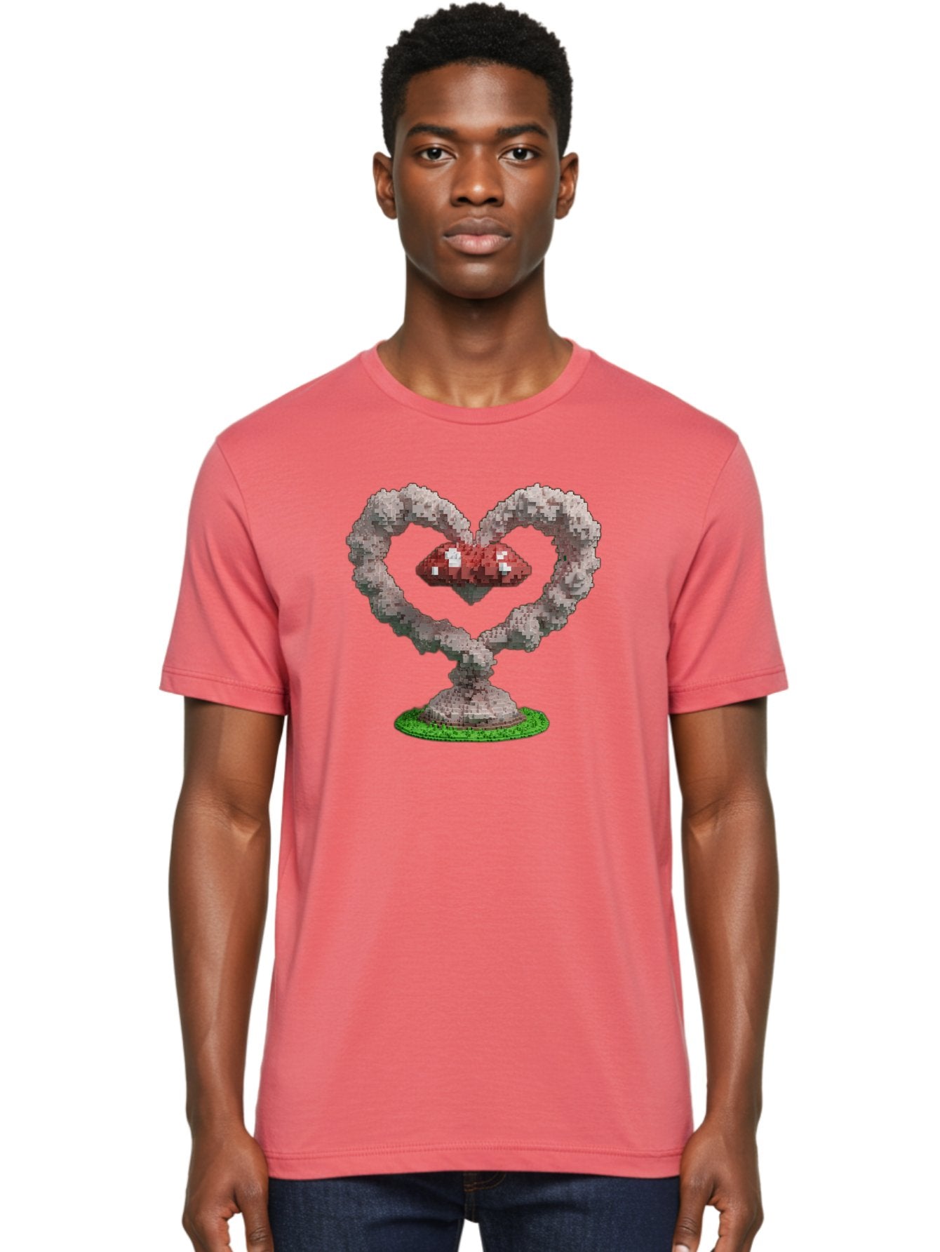 Heart-Shaped-Red-Mushrooms Men'S Graphic Tee, 100% Cotton, Comfortable Casual Summer Wear, Machine Washable, Vintage Camera, Old Camera, Antique Camera, Black Camera, Classic Photography, Photography Equipment, Nostalgic Device, Film Camera, Bak721 24