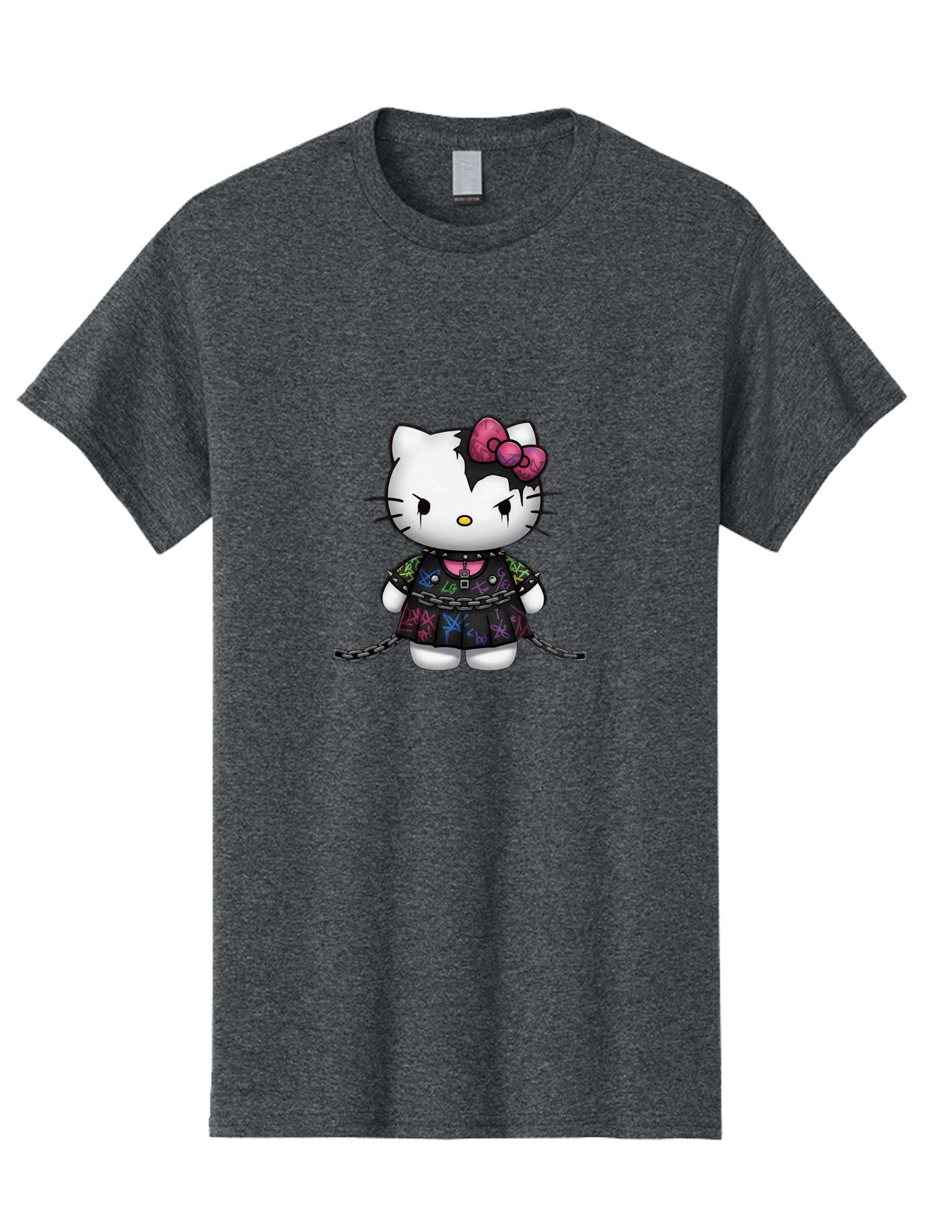 Hello-Kitty-Graffiti Men'S Graphic Tee, 100% Cotton, Comfortable Casual Summer Wear, Machine Washable, Vintage Camera, Old Camera, Antique Camera, Black Camera, Classic Photography, Photography Equipment, Nostalgic Device, Film Camera, Bak725 3