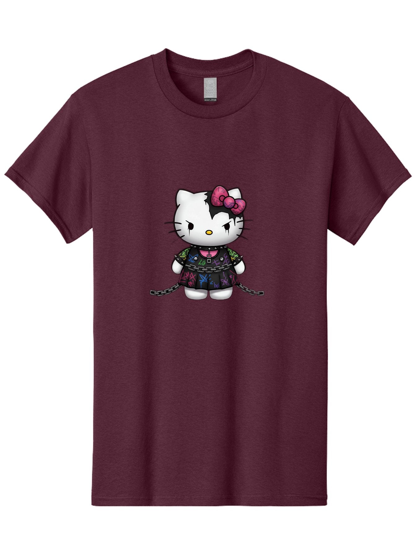 Hello-Kitty-Graffiti Men'S Graphic Tee, 100% Cotton, Comfortable Casual Summer Wear, Machine Washable, Vintage Camera, Old Camera, Antique Camera, Black Camera, Classic Photography, Photography Equipment, Nostalgic Device, Film Camera, Bak725 4