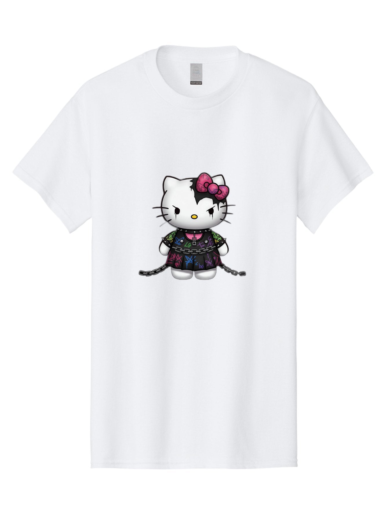 Hello-Kitty-Graffiti Men'S Graphic Tee, 100% Cotton, Comfortable Casual Summer Wear, Machine Washable, Vintage Camera, Old Camera, Antique Camera, Black Camera, Classic Photography, Photography Equipment, Nostalgic Device, Film Camera, Bak725 8