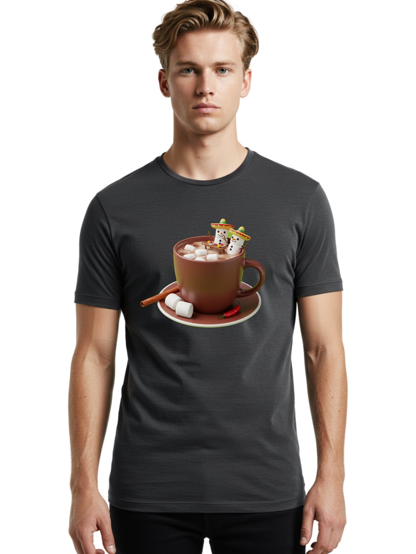 Hot-Chocolate-1 Men'S Graphic Tee, 100% Cotton, Comfortable Casual Summer Wear, Machine Washable, Vintage Camera, Old Camera, Antique Camera, Black Camera, Classic Photography, Photography Equipment, Nostalgic Device, Film Camera, Camera Art Bak728 25