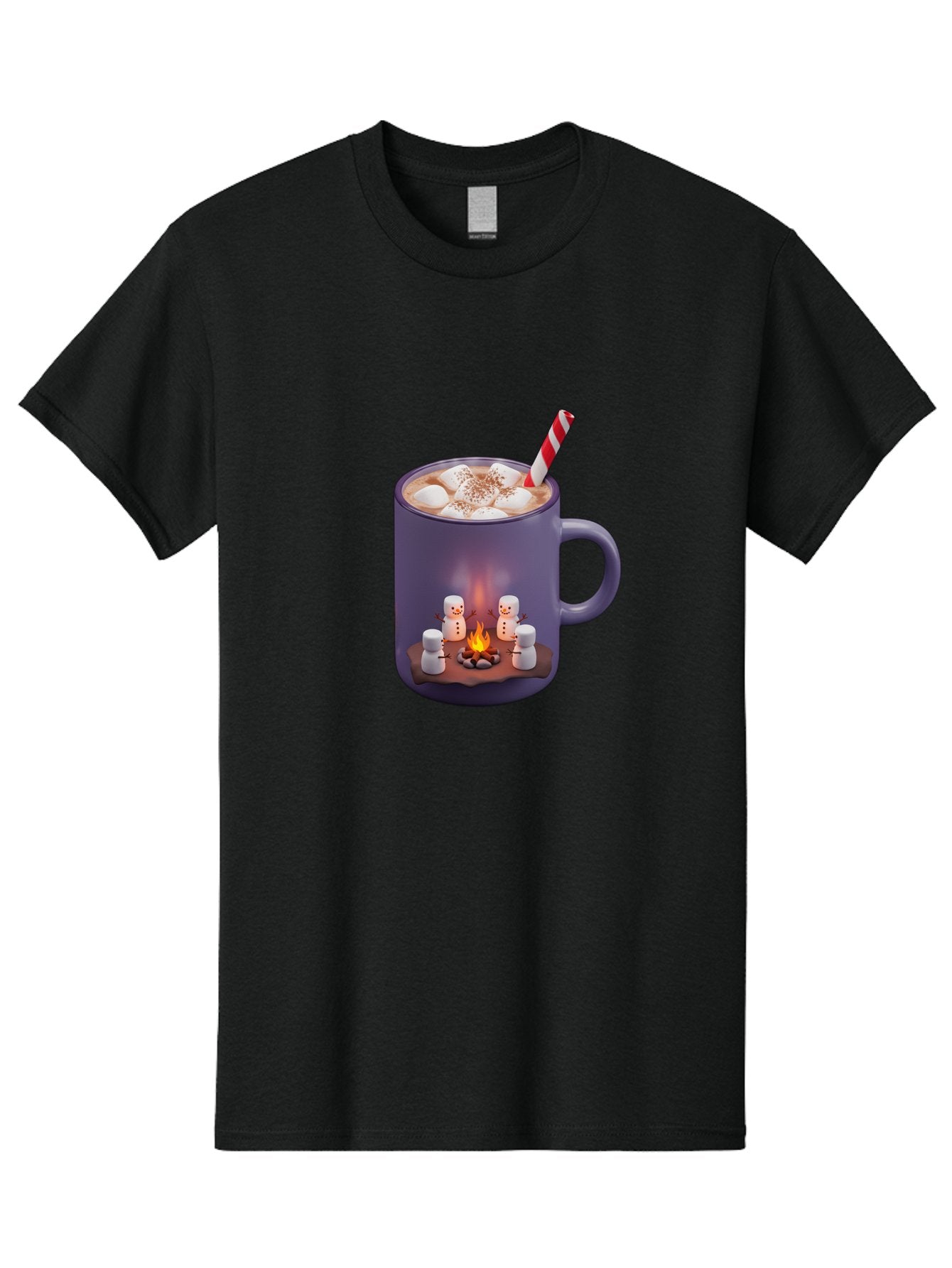 Hot-Chocolate-Mug Men'S Graphic Tee, 100% Cotton, Comfortable Casual Summer Wear, Machine Washable, Vintage Camera, Old Camera, Antique Camera, Black Camera, Classic Photography, Photography Equipment, Nostalgic Device, Film Camera, Camera Art Bak731