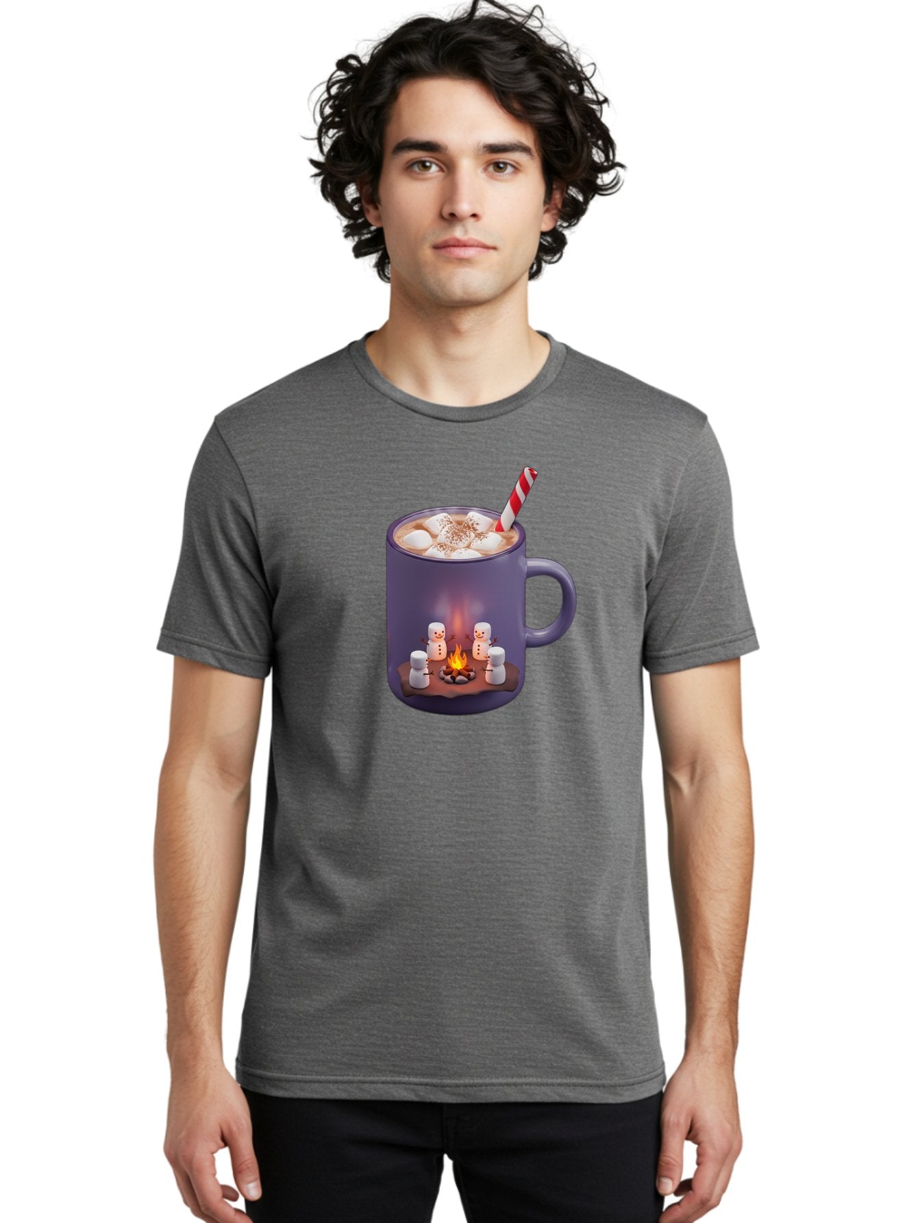 Hot-Chocolate-Mug Men'S Graphic Tee, 100% Cotton, Comfortable Casual Summer Wear, Machine Washable, Vintage Camera, Old Camera, Antique Camera, Black Camera, Classic Photography, Photography Equipment, Nostalgic Device, Film Camera, Camera Art Bak731 29