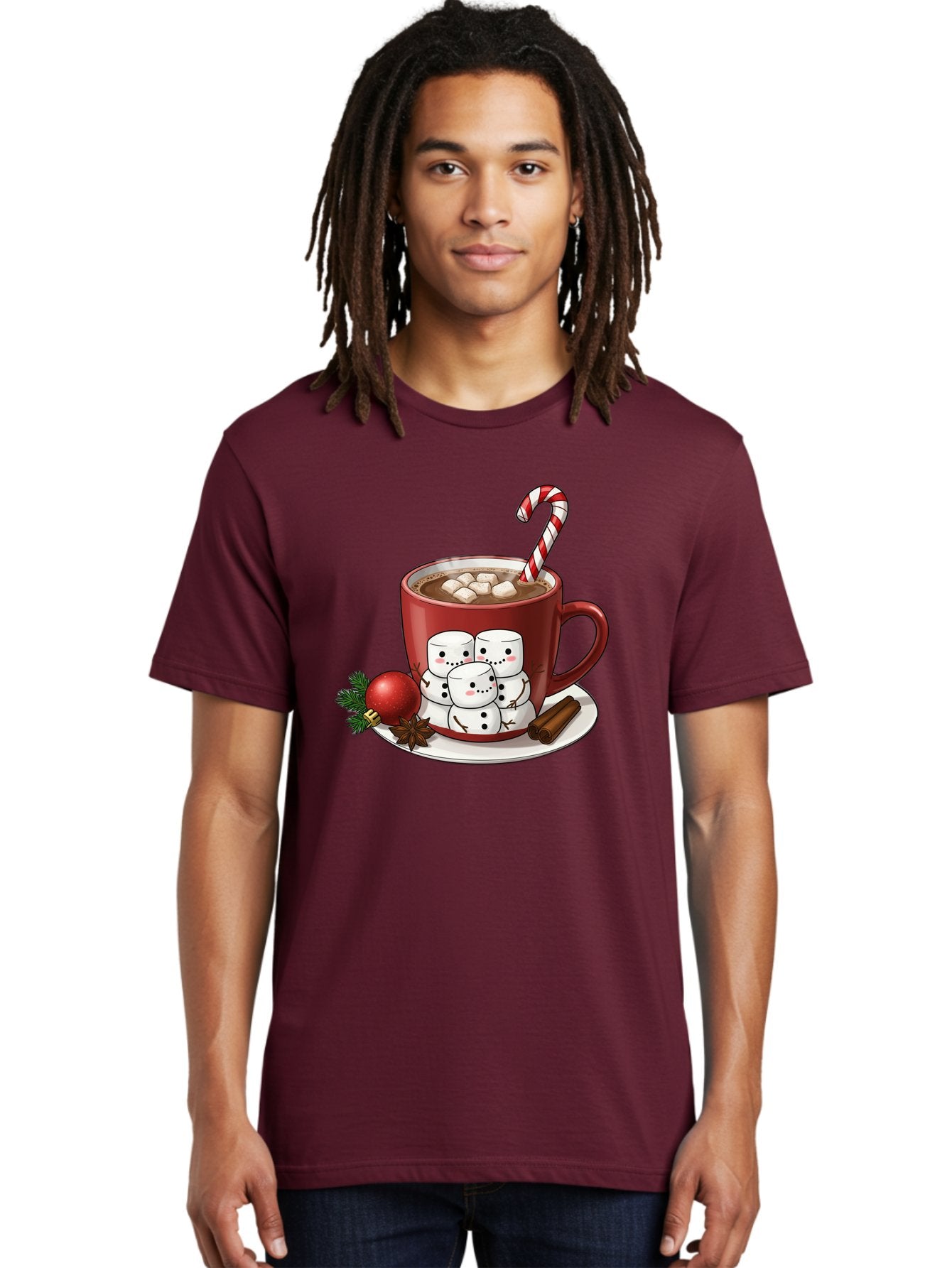 Hot-Chocolate-Snowman-Mug Men'S Graphic Tee, 100% Cotton, Comfortable Casual Summer Wear, Machine Washable, Vintage Camera, Old Camera, Antique Camera, Black Camera, Classic Photography, Photography Equipment, Nostalgic Device, Film Camera, Bak732 28