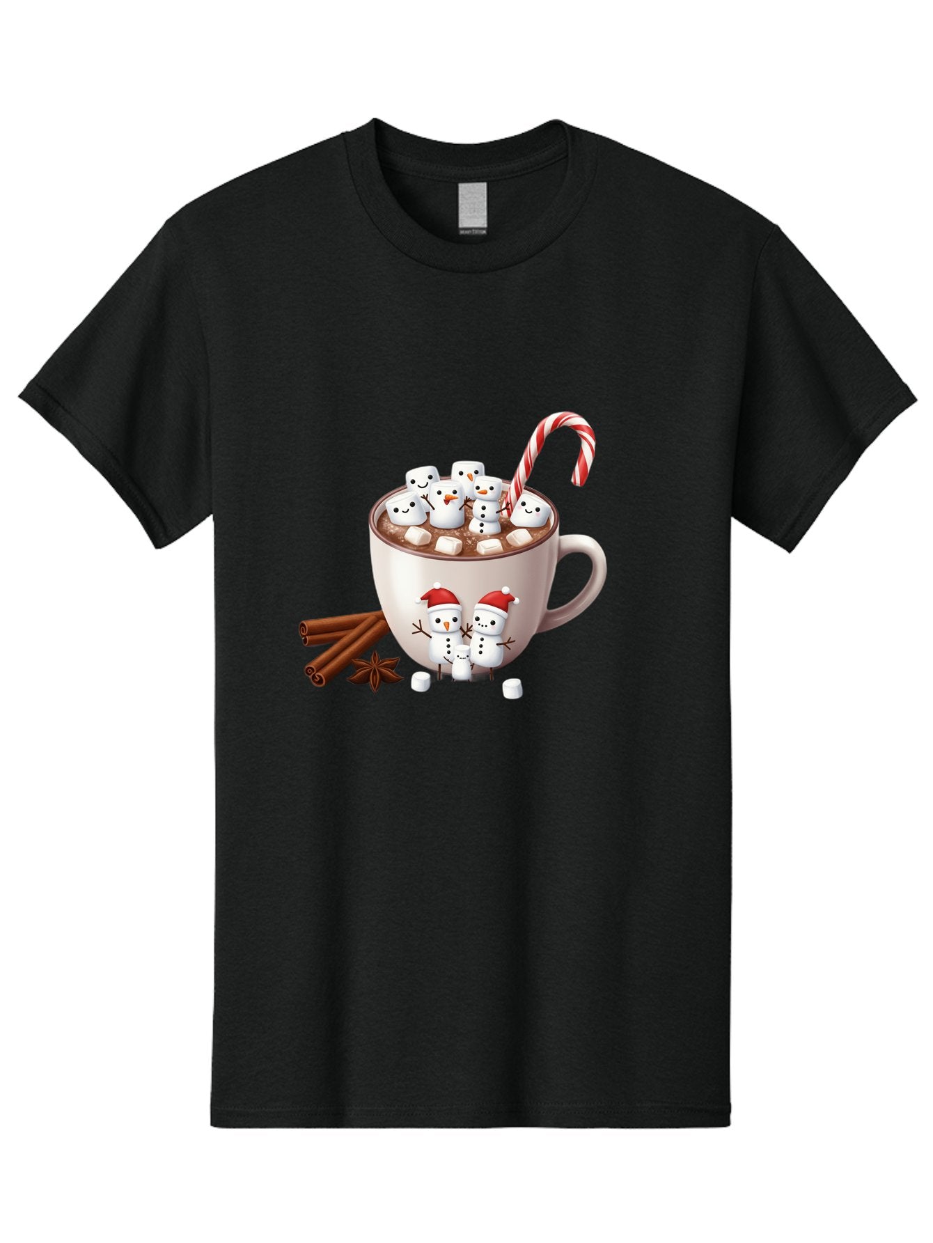 Hot-Chocolate-Snowmen-1 Men'S Graphic Tee, 100% Cotton, Comfortable Casual Summer Wear, Machine Washable, Vintage Camera, Old Camera, Antique Camera, Black Camera, Classic Photography, Photography Equipment, Nostalgic Device, Film Camera, Bak733 11