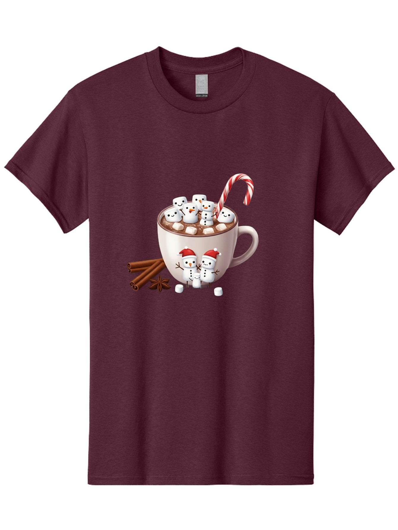 Hot-Chocolate-Snowmen-1 Men'S Graphic Tee, 100% Cotton, Comfortable Casual Summer Wear, Machine Washable, Vintage Camera, Old Camera, Antique Camera, Black Camera, Classic Photography, Photography Equipment, Nostalgic Device, Film Camera, Bak733 13