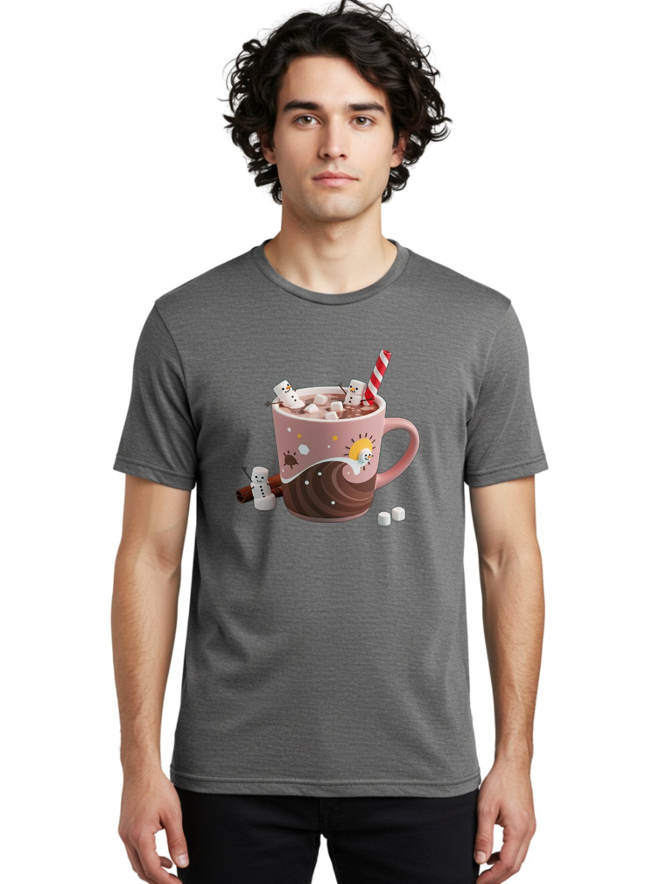 Hot-Chocolate-Snowmen Men'S Graphic Tee, 100% Cotton, Comfortable Casual Summer Wear, Machine Washable, Vintage Camera, Old Camera, Antique Camera, Black Camera, Classic Photography, Photography Equipment, Nostalgic Device, Film Camera, Bak734 26